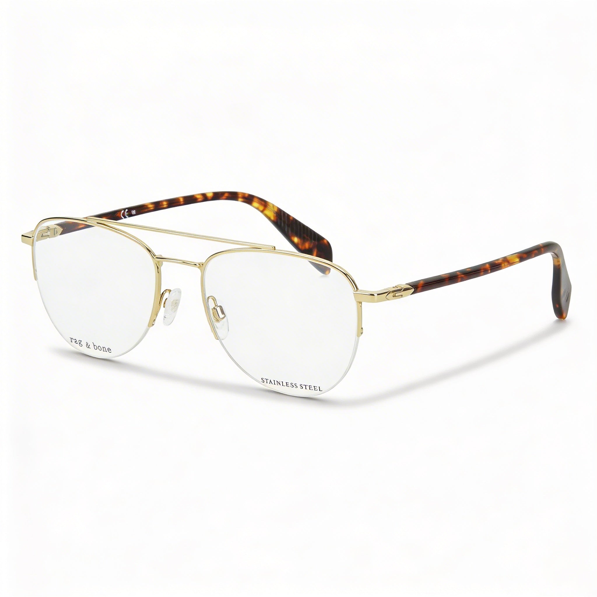 Rag & Bone Casual Rnb7054/g Men's Red Gold Sunglasses with Polycarbonate Lenses, 54mm, Photo 1