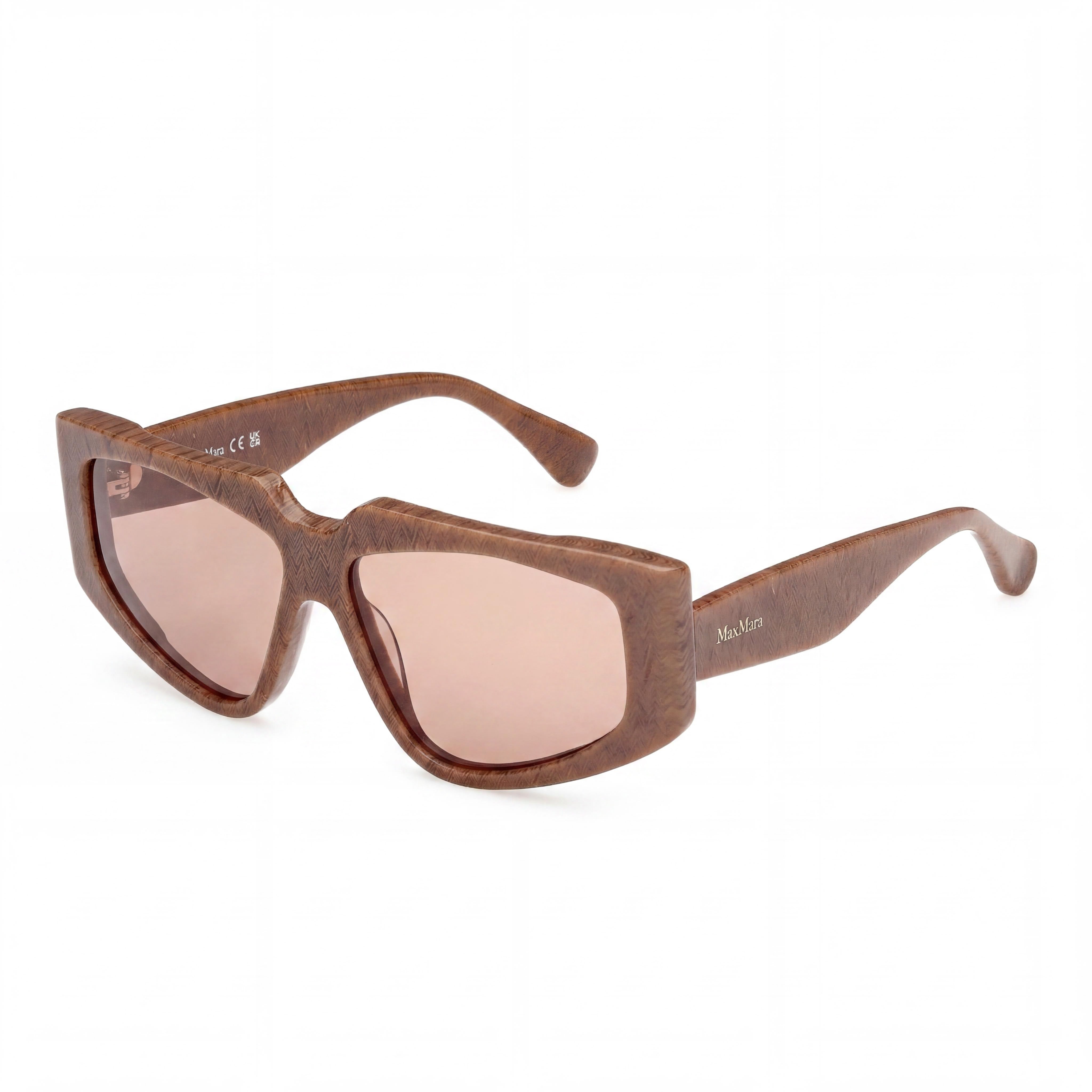 MaxMara Mm0125 Women's Havana Acetate Frame Brown Polycarbonate Lenses Eyewear 58-13-140, Photo 1