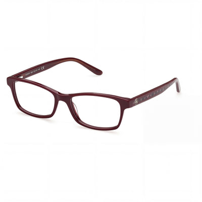 GUESS Gu2874 Women's Bordeaux Animal Monocolor Plastic Rectangular Frame 53mm