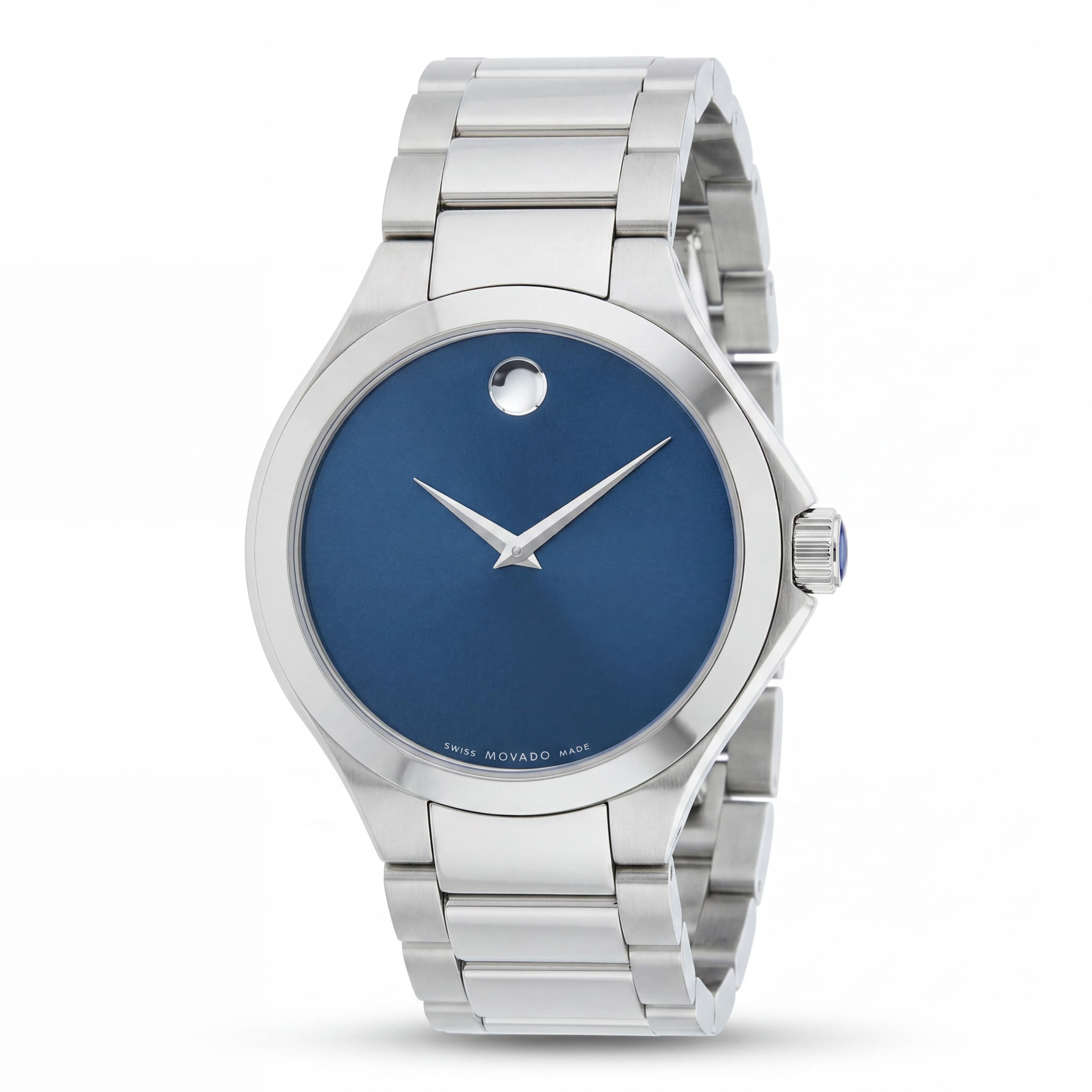 Reloj Movado Defio para hombre, de cuarzo, esfera azul, acero inoxidable y cristal de zafiro, 40 mm., Photo 1