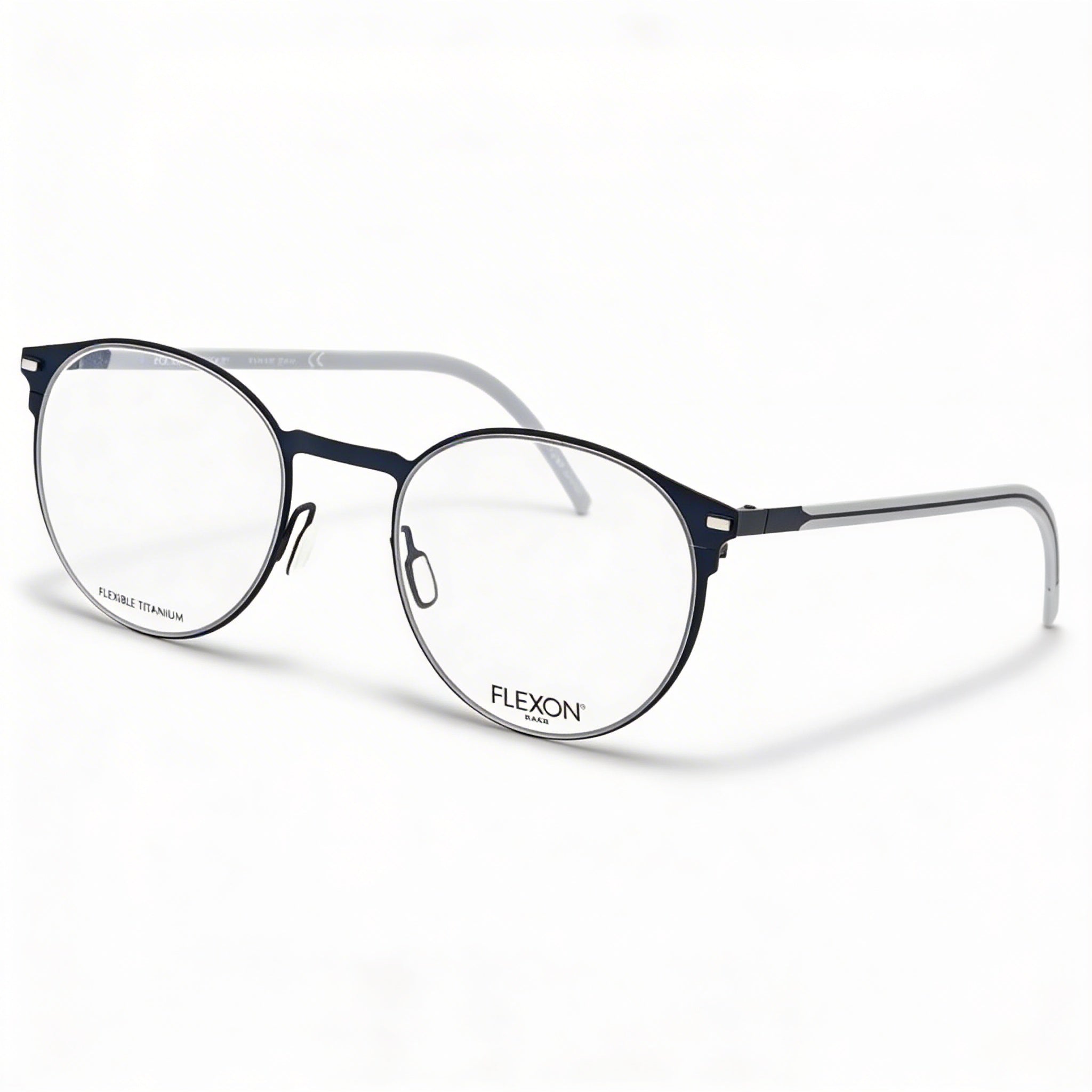 Flexon B2075 Unisex Eyeglasses, Acetate Frame in Navy, Lens Width 49mm, Bridge 21mm, Temple 145mm, Photo 2