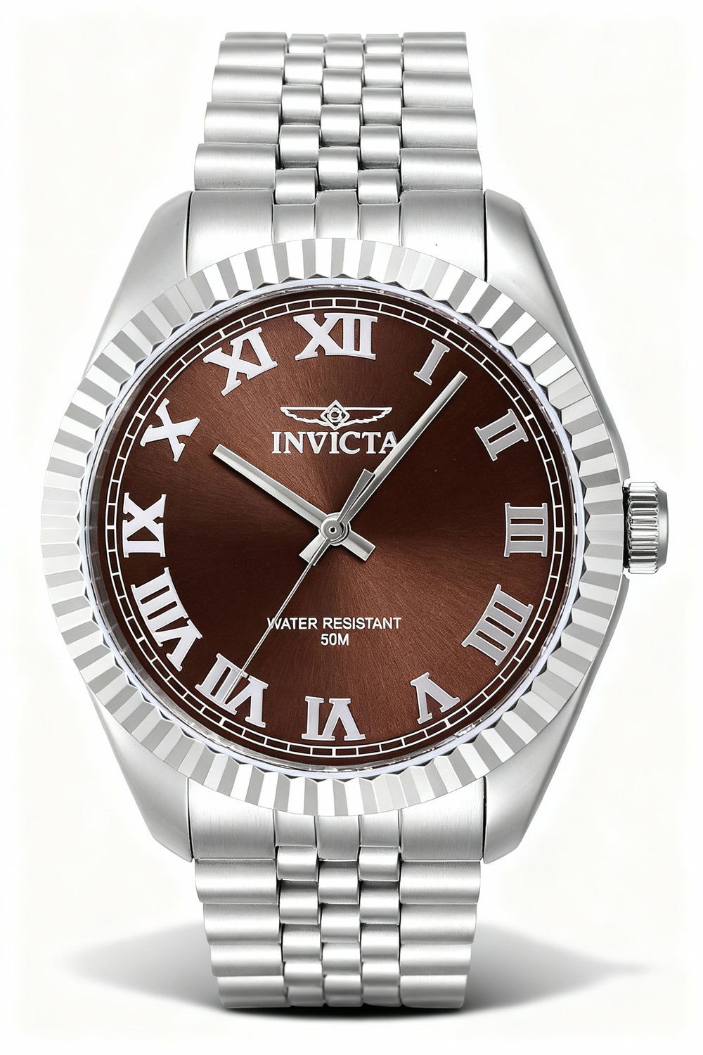 Reloj unisex Invicta Specialty 47400 de acero inoxidable con esfera de cobre y movimiento de cuarzo de 43 mm.