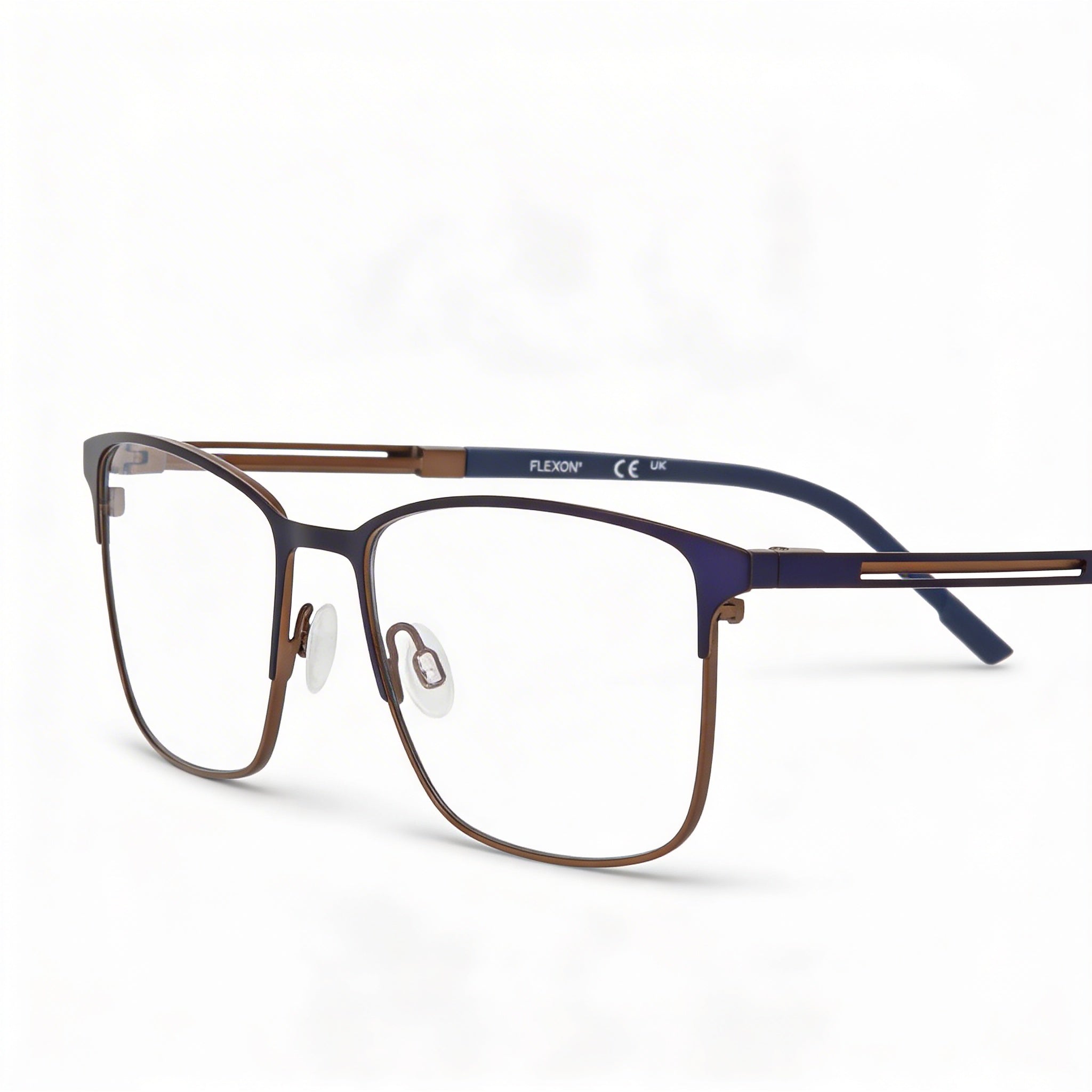 Flexon E1160 Unisex Acetate Eyeglasses with Matte Navy Blue Frame Color and 57mm Lens Width, Photo 2