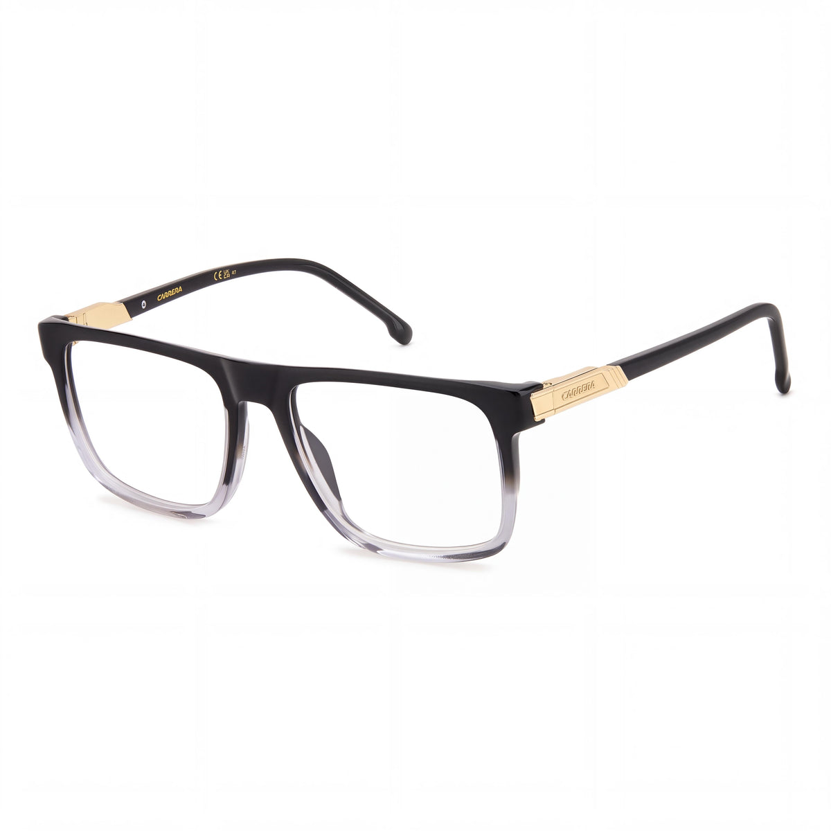 Carrera 1136 Women's Black Grey Metal Rectangle Frame with Black Grey Lenses 56mm, Photo 1