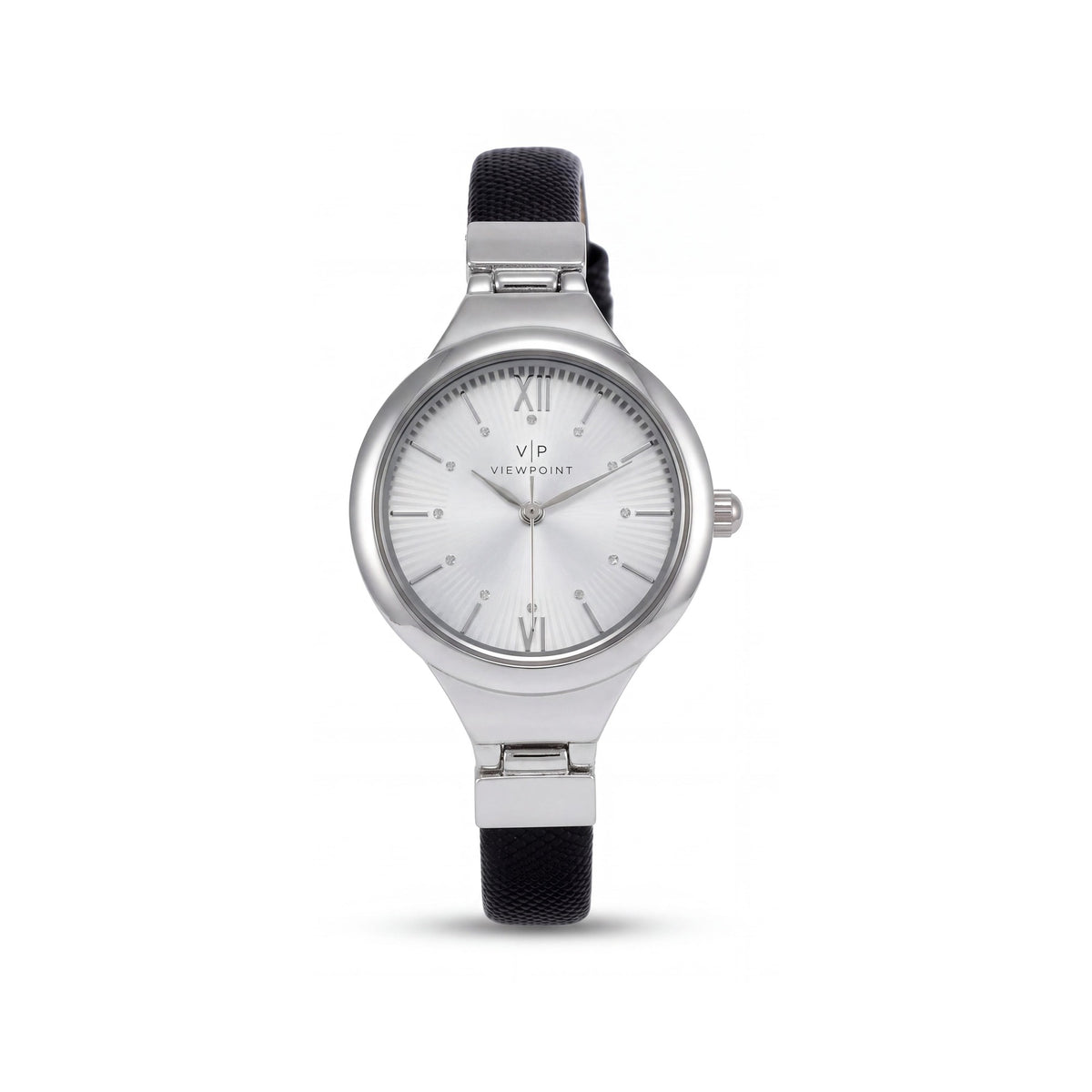 Timex Viewpoint CC3D79500TG Women's Silver-Tone Faux-Leather Band Quartz Analog Water Resistant Watch, Photo 1