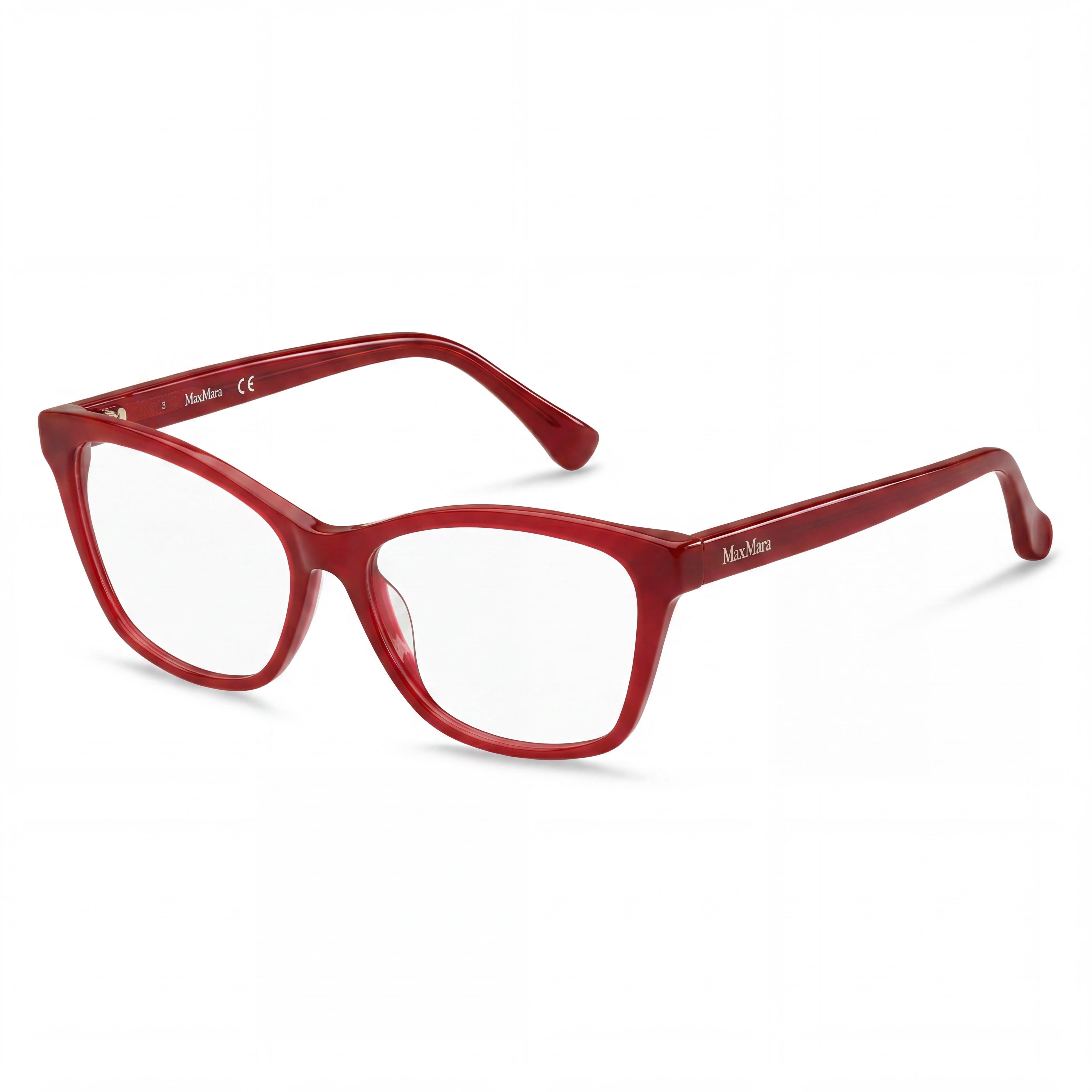 MaxMara Mm5032-f Men's Red Plastic Frame with Polycarbonate Lenses Eyewear 54-15-145mm, Photo 1