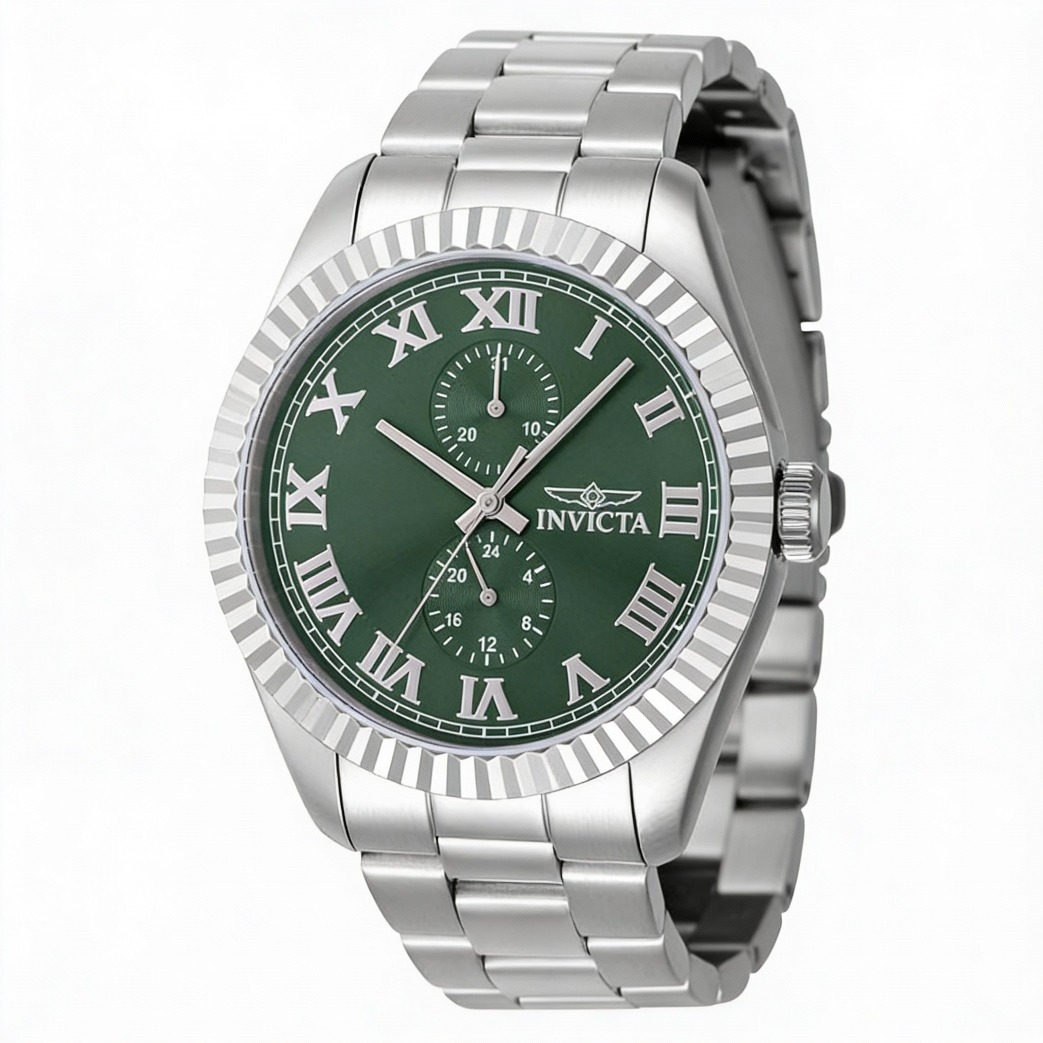 Reloj Invicta Specialty 47422 unisex con cronógrafo y esfera verde de acero inoxidable de 43 mm, Photo 1