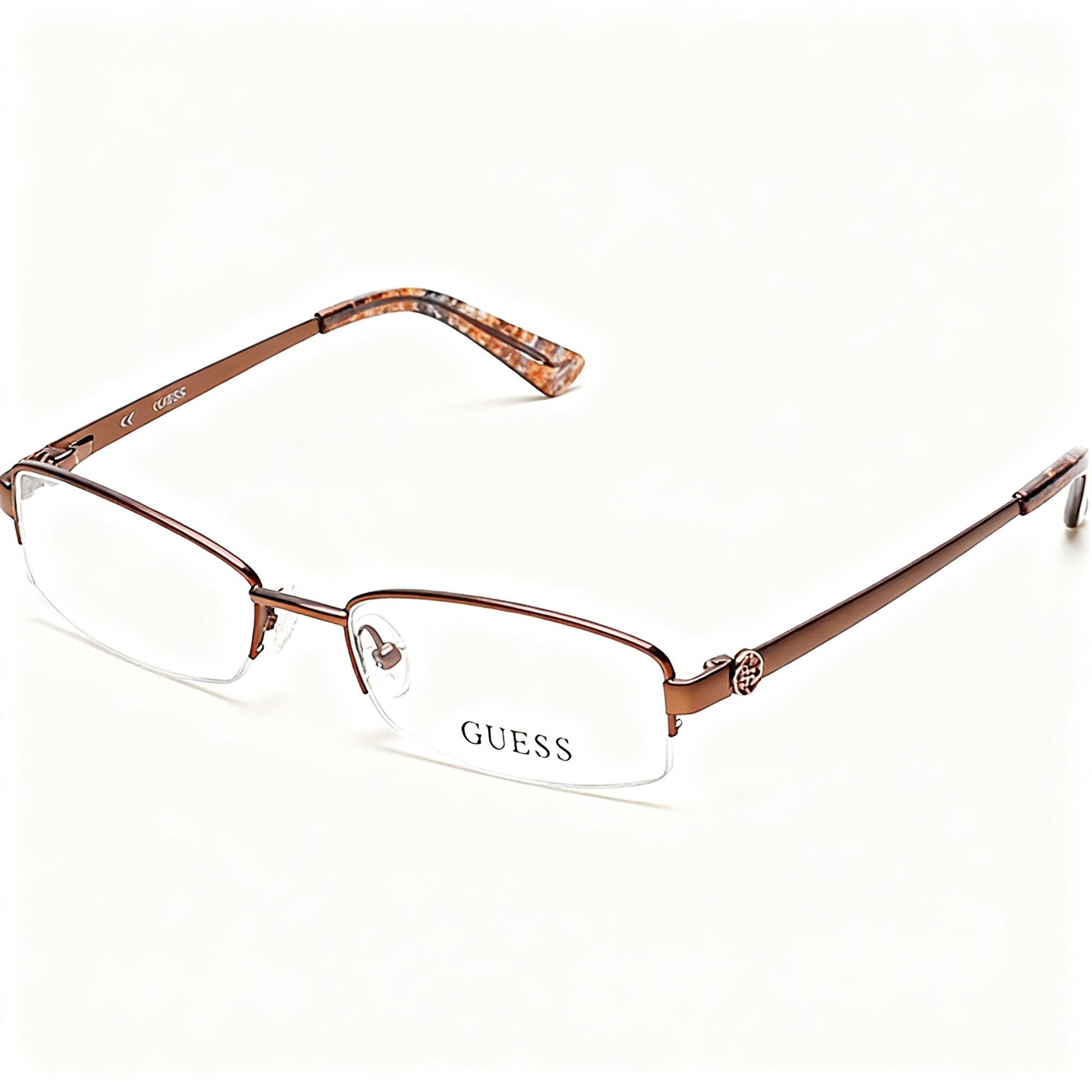 GUESS GU2525 C50 Unisex Metal Optical Frames Matte Dark Brown 50mm