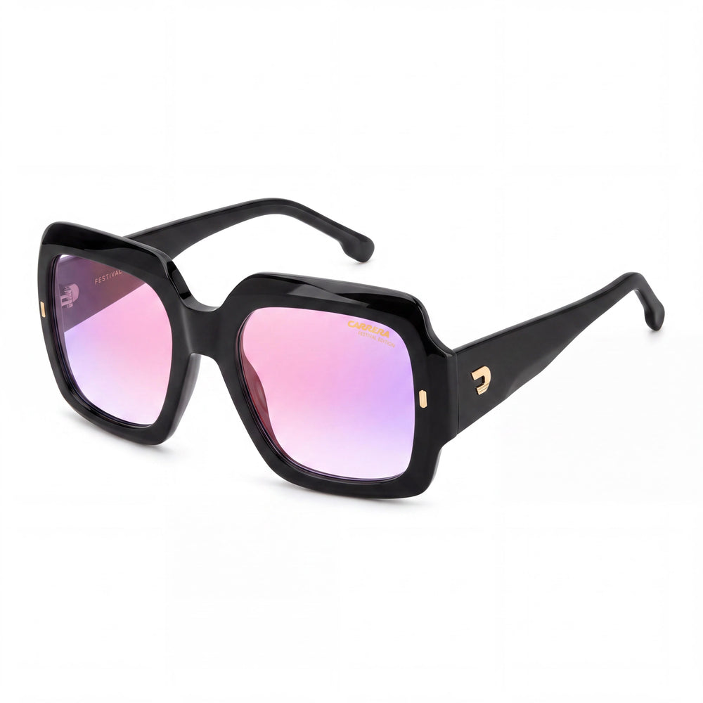 Carrera 3004/S Unisex Black Multilayer Violet Plastic UV Protection Sunglasses 54mm