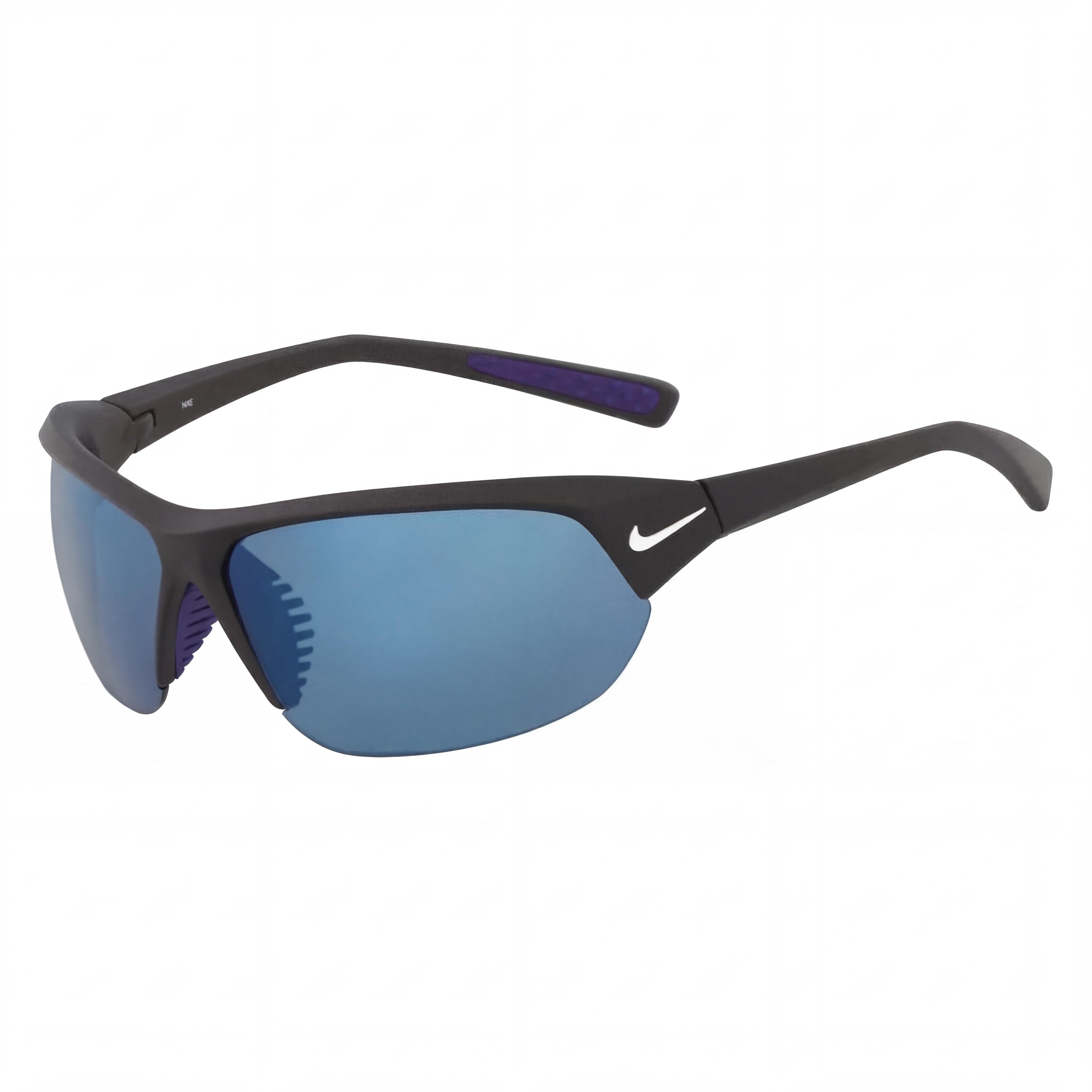 Nike Modern Unisex Lightweight Nylon UV Protection Sunglasses Matte Black Grey Mirror Blue 70-11-135mm, Photo 1