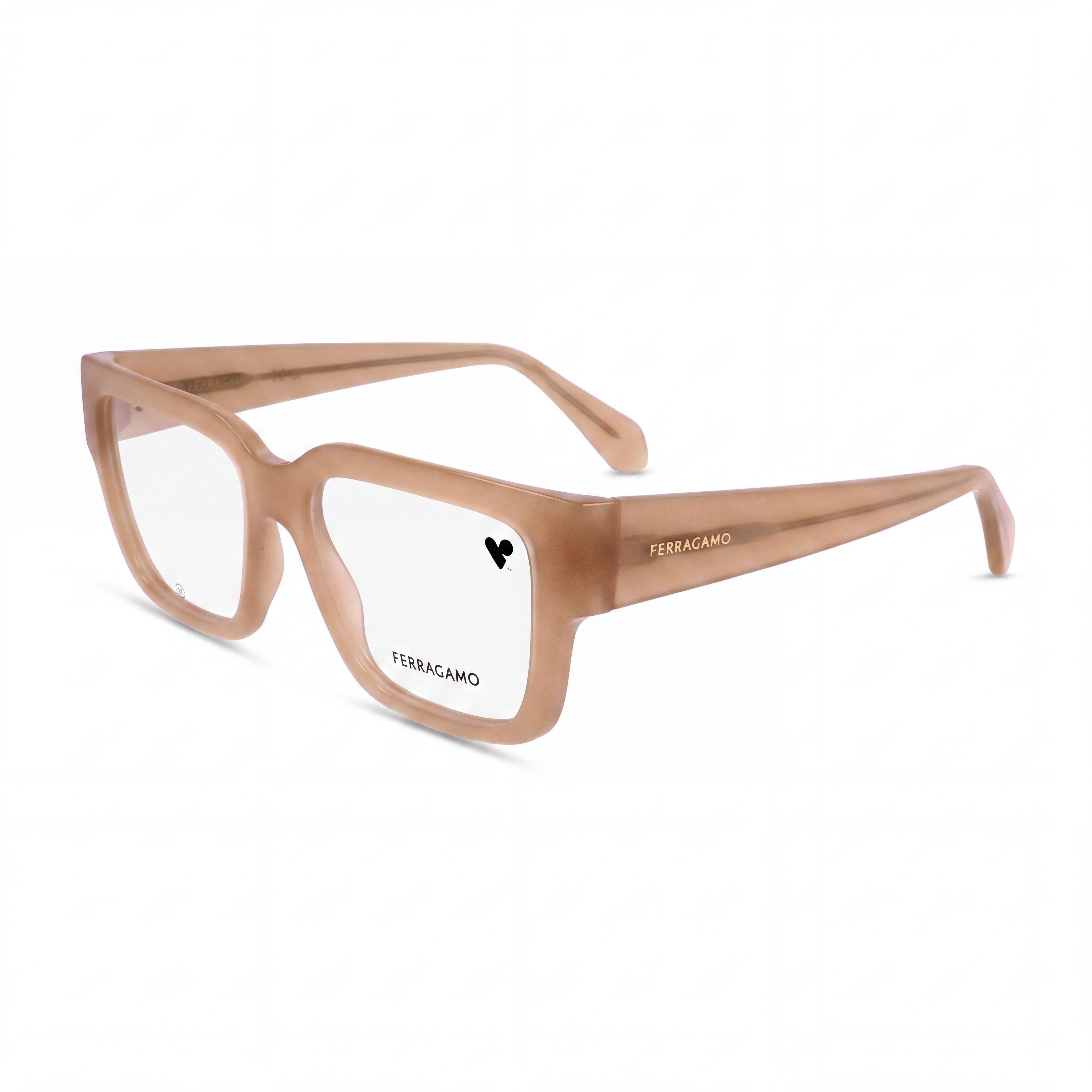 Salvatore Ferragamo SF2975 Men's Eyeglasses, Acetate Frame Material, Opaline Honey Frame Color, 53mm, Photo 1