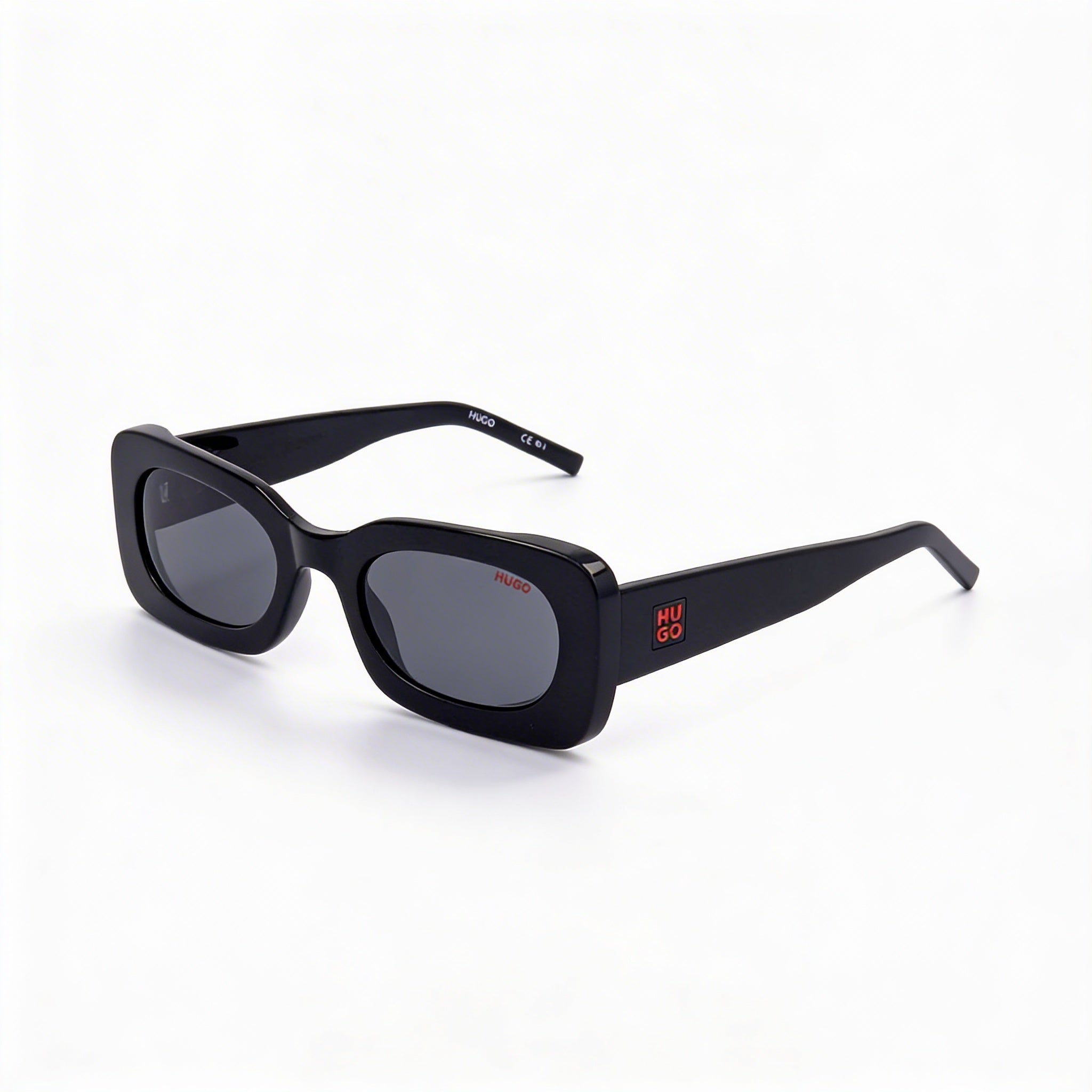 Gafas de sol informales Hugo Boss para mujer, con montura de acetato negro, lentes de policarbonato con protección UV, 52 mm de ancho de lente, Photo 1