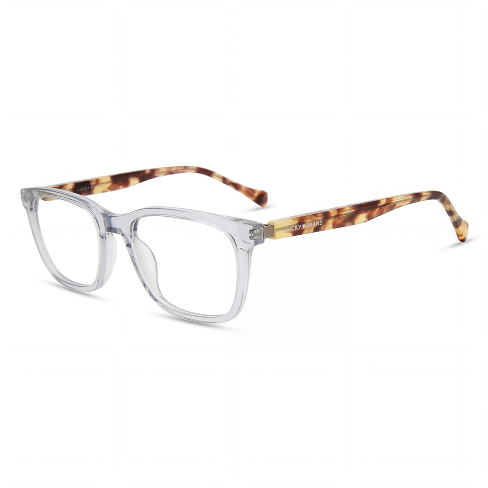 Lentes de sol polarizados Lucky Brand para hombre, con marco de plástico gris cristal y mica de policarbonato, 51 mm