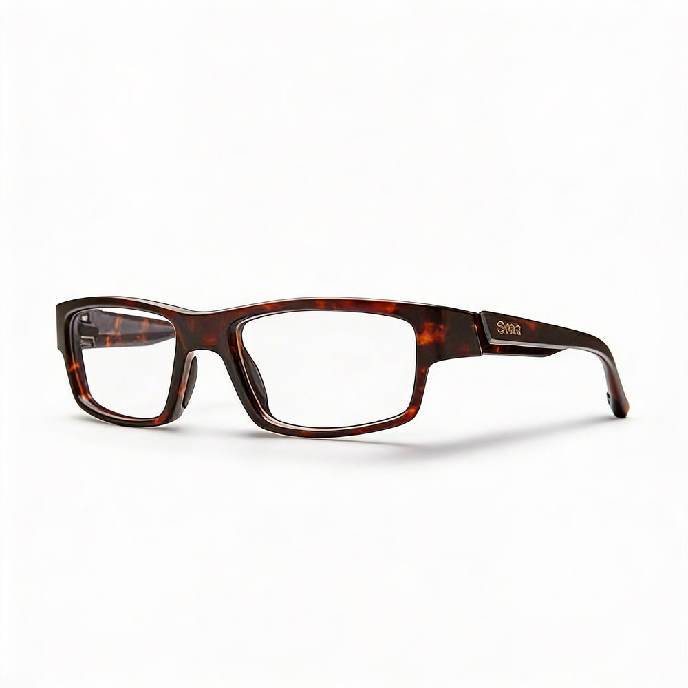 Smith Odyssey FWH 53 Men's Vintage Tortoise Plastic Full Rim Rectangle Clear Lens Eyeglasses 53mm