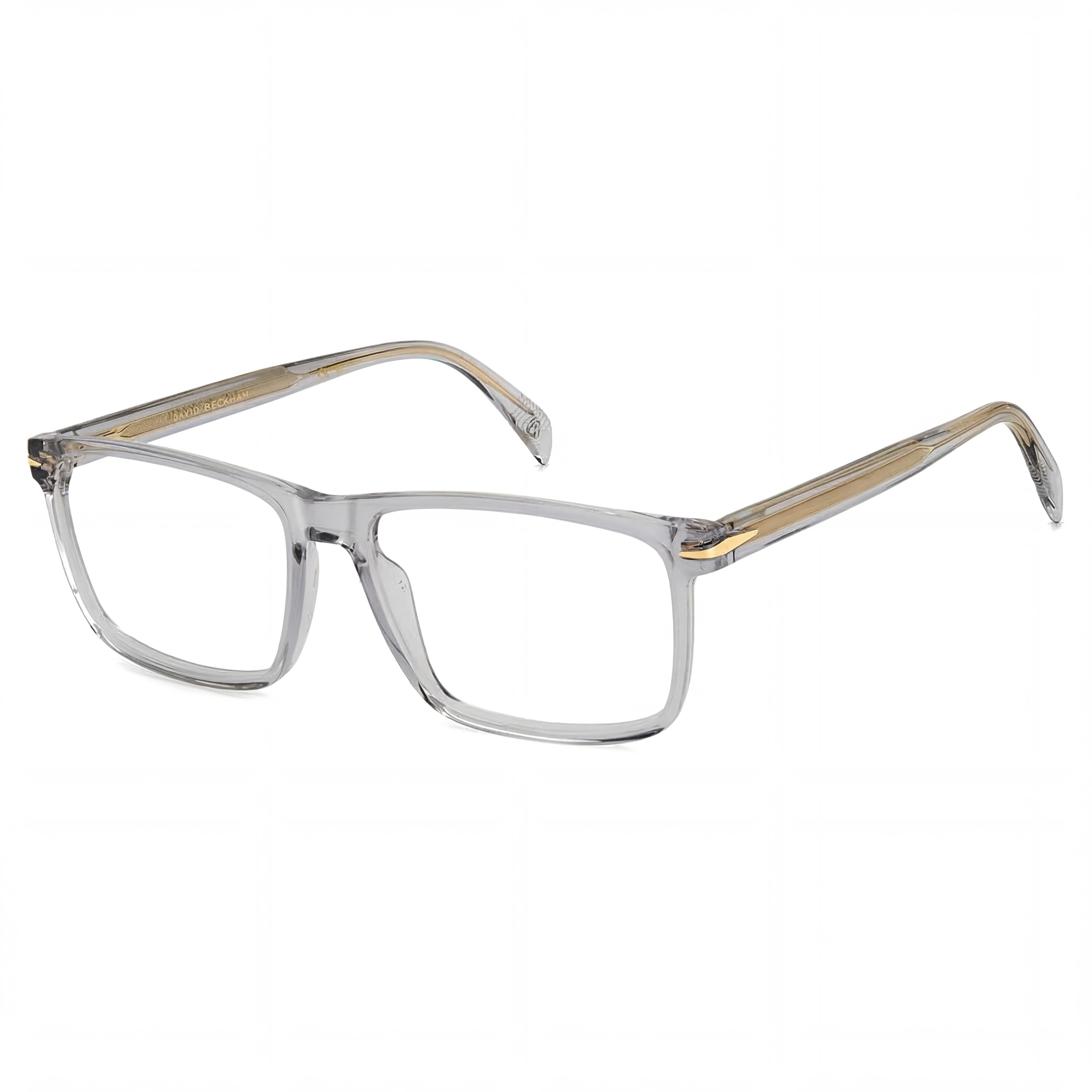 Gafas David Beckham casual para hombre con montura de acetato, lentes transparentes no polarizadas, 58mm de ancho de lente, 17mm de puente, 150mm de patilla, Photo 1