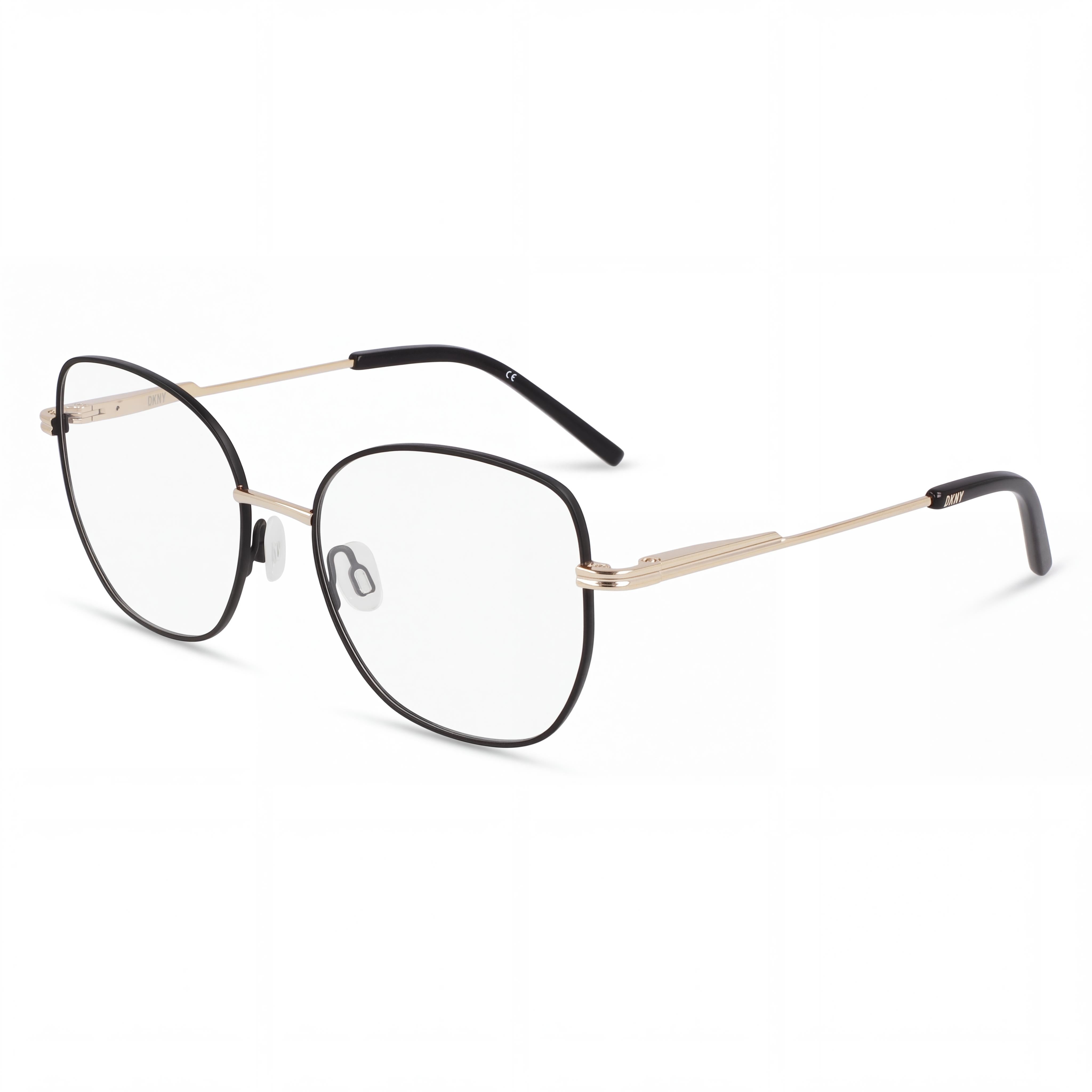 DKNY Dk1034 Unisex Polarized Sunglasses with Black Gold Frame, Black Gold Lenses, Metal Frame Material, 51mm Lens Width, Photo 1