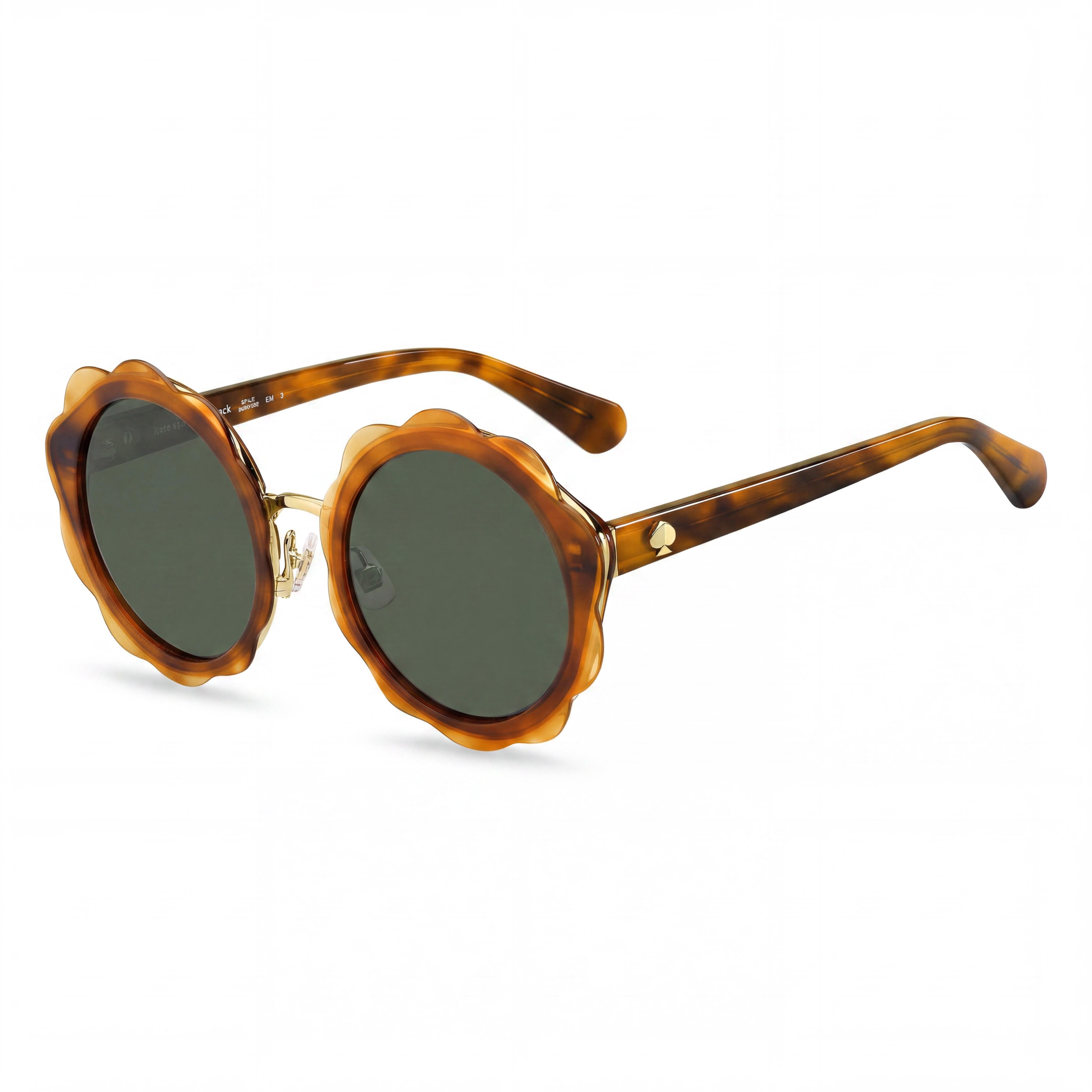 Kate Spade New York Karrie/S Women's Round Plastic Frame UV Protection Sunglasses Brown Green 52mm, Photo 1