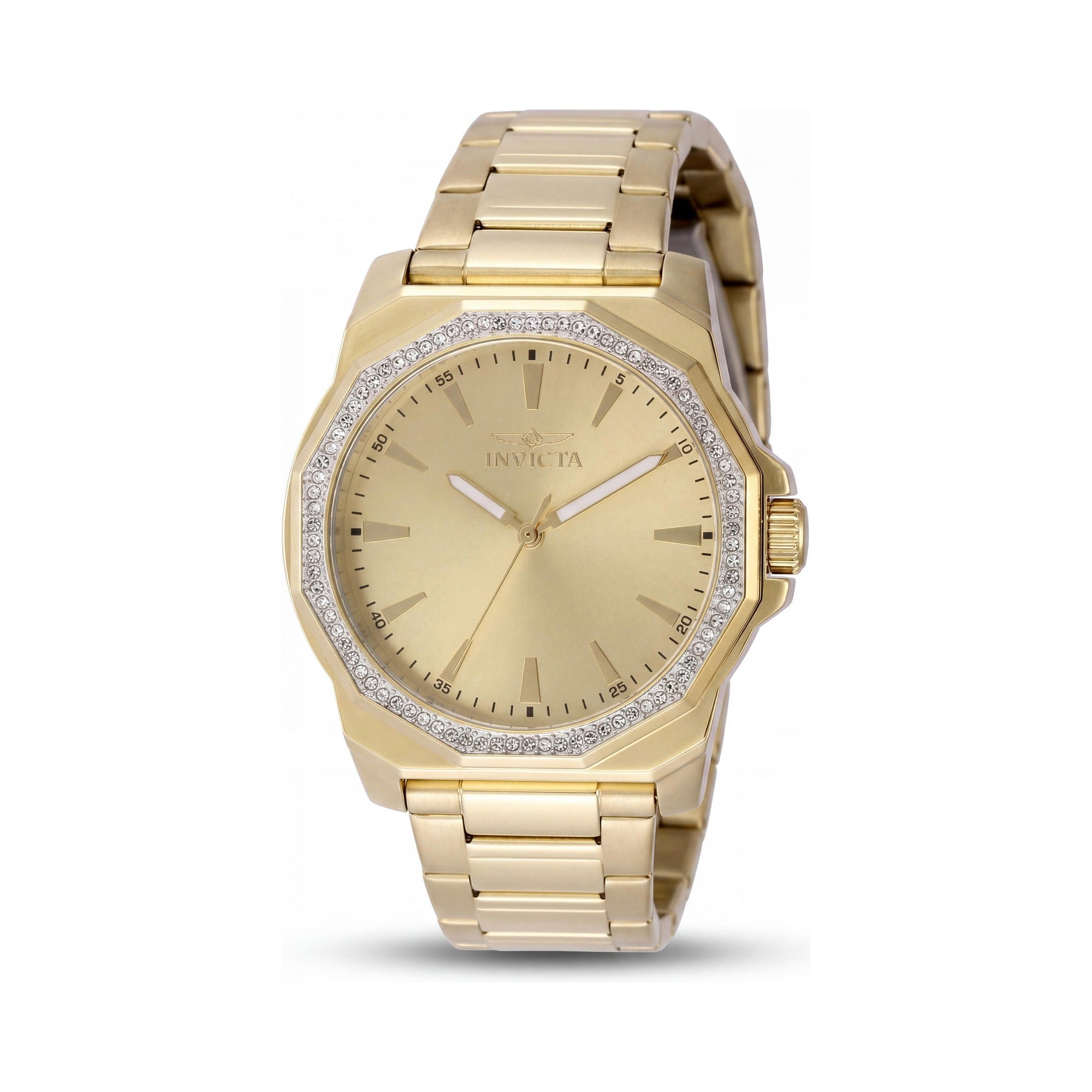 Invicta Speedway 49108 Unisex Quartz Stainless Steel Bracelet Watch, Gold Dial, 42mm Case, 3 ATM Water Resistant, Photo 1