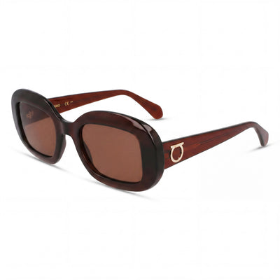 Ferragamo Sf2038se Men's Transparent Brown Titanium Frame Non- Glasses 51mm