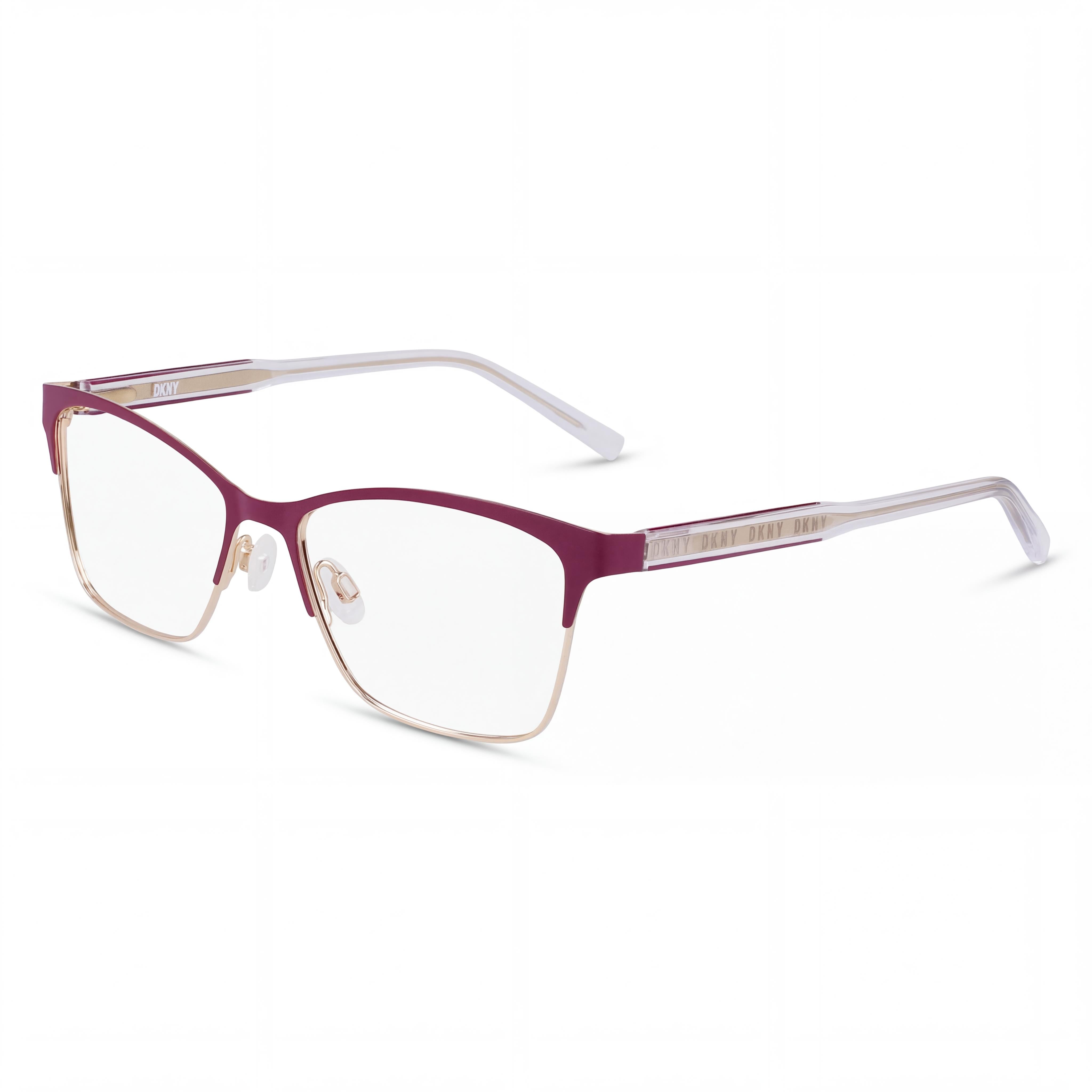 DKNY DK3008 Women's Classic Style Acetate Frame Plum Gold Sunglasses with Polycarbonate Non-Polarized Lenses 53mm, Photo 1