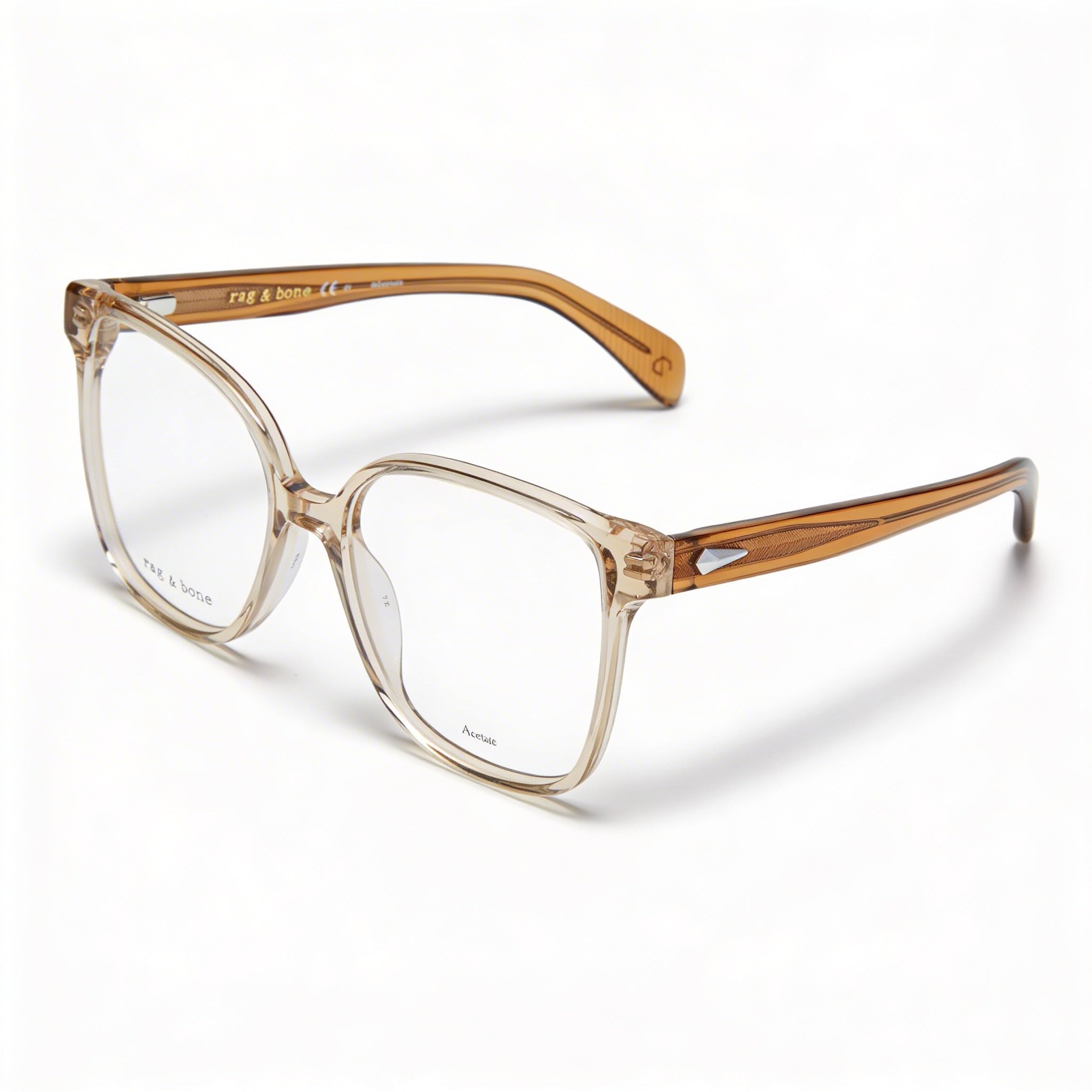 Rag & Bone Modern Women's Sunglasses with Injected Beige Frame and Polycarbonate Lenses 54mm, Photo 1
