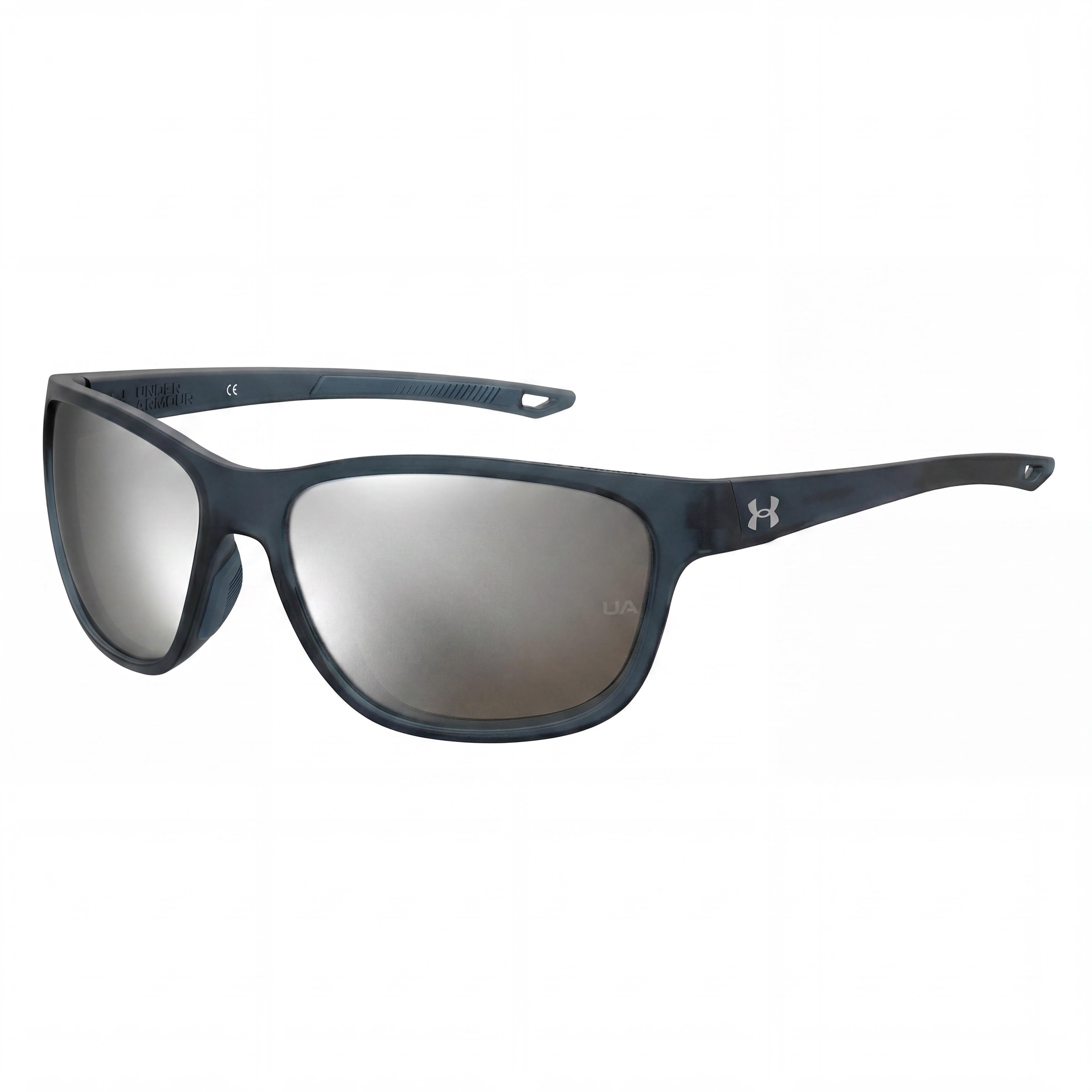 Gafas de sol unisex Under Armour UA Undeniable sin polarizar con protección UV y montura azul oscuro transparente con cristales azules 61, Photo 1