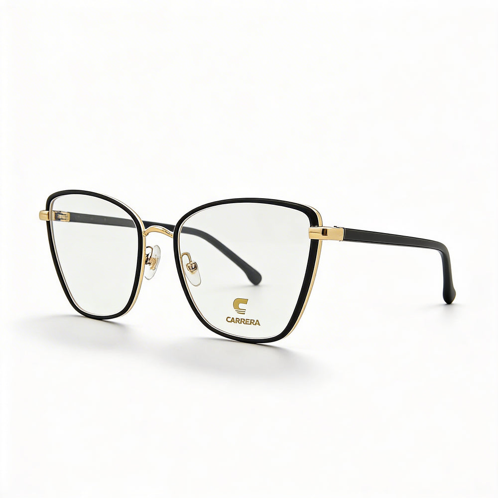 Carrera Carrera 3039 Women's Prescription Eyeglasses with Metal Frame in Matte Black Gold - Size 54mm