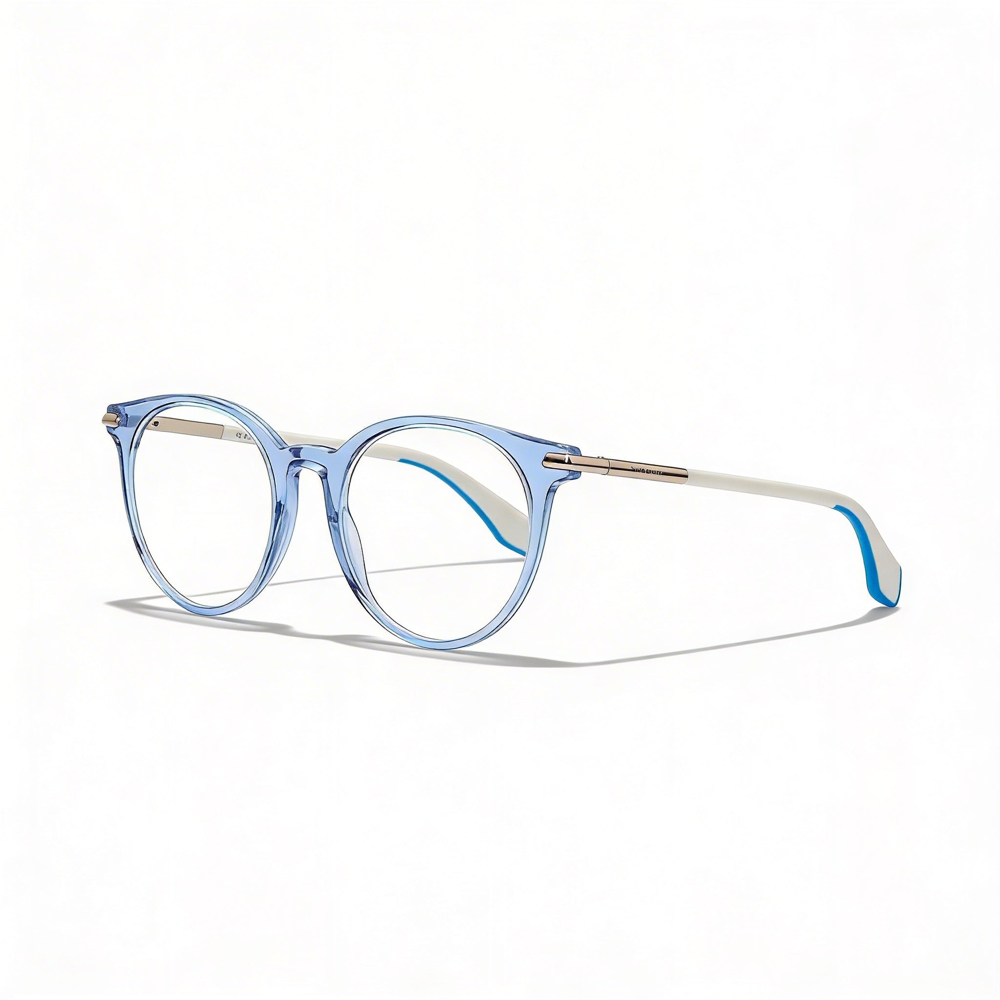 Adidas Or5073 Unisex Plastic Eyeglasses Light Blue White 51-18-145 Transparent Demo Lenses Prescription Ready, Photo 1