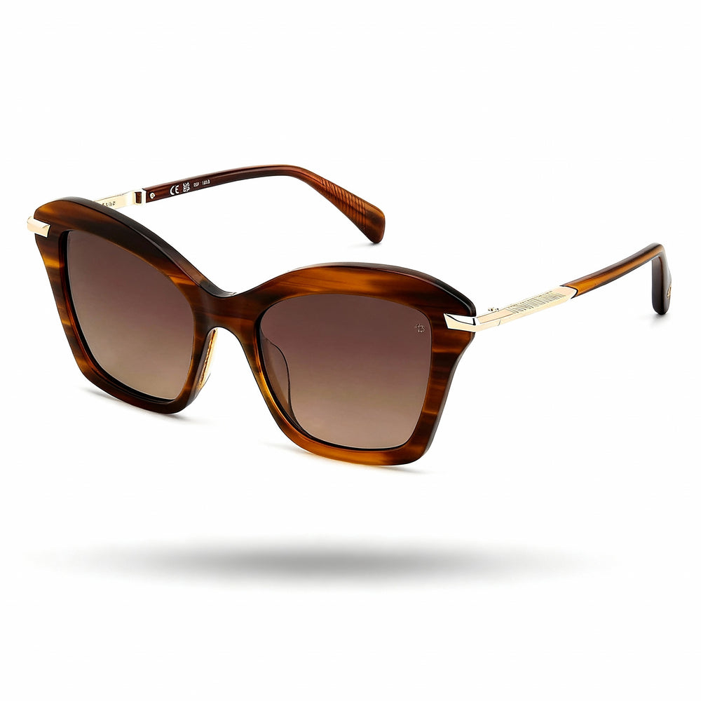 rag & bone Modern Heritage Women's Brown Horn Acetate Frame Non-Polarized UV Sunglasses 53-19-140