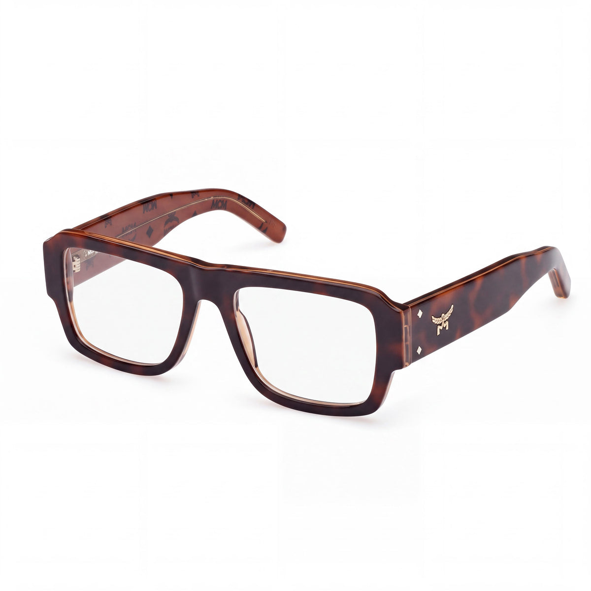 MCM WORLDWIDE Classic Unisex Eyewear with Tortoise Dark Havana Frame and Black Lenses 53-18-145, Photo 1