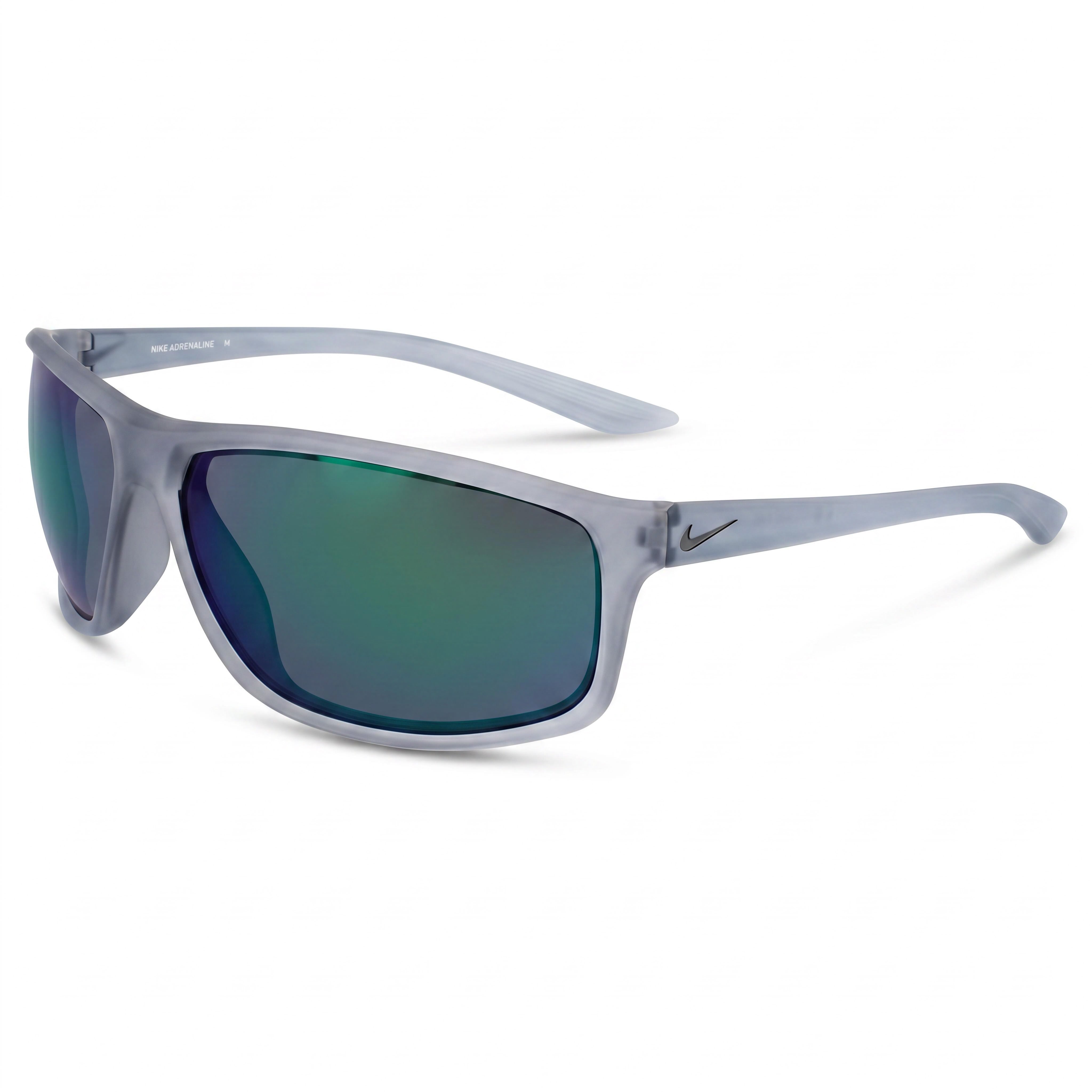 Nike Adrenaline M EV1113 Unisex Matte Wolf Grey Nylon Wrap Green Mirror Non-Polarized 100% UV Sunglasses 66mm, Photo 1