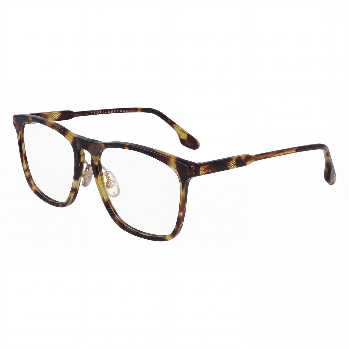 Monturas ópticas Victoria Beckham Vb2601 para mujer de acetato verde tortuga con lentes transparentes personalizables 57 mm, Photo 1