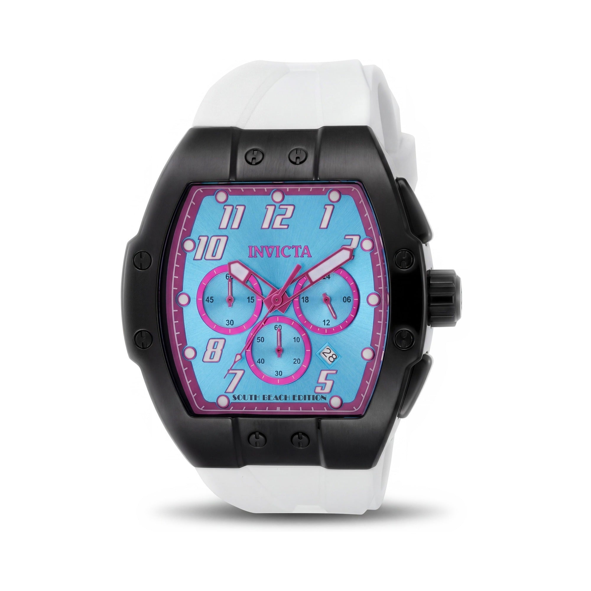 Invicta Racing 48940 Unisex Quartz Watch, 47mm Stainless Steel Case, Blue Dial, Black Silicone Strap, 5 ATM, Photo 1