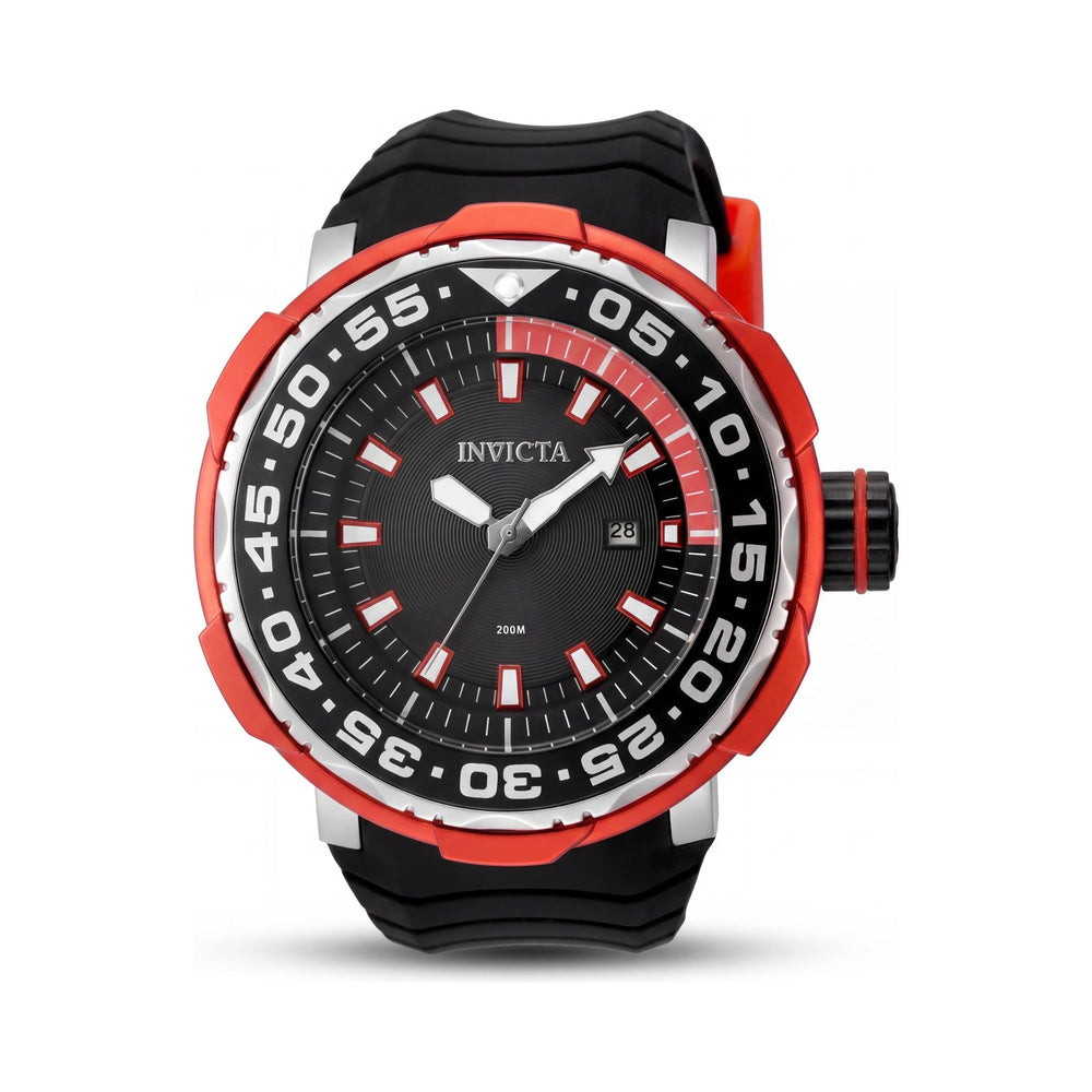 Invicta Pro Diver - Ocean Voyage 48341 Men's 52mm Stainless Steel Black Dial Quartz 20 ATM Silicone Strap Watch