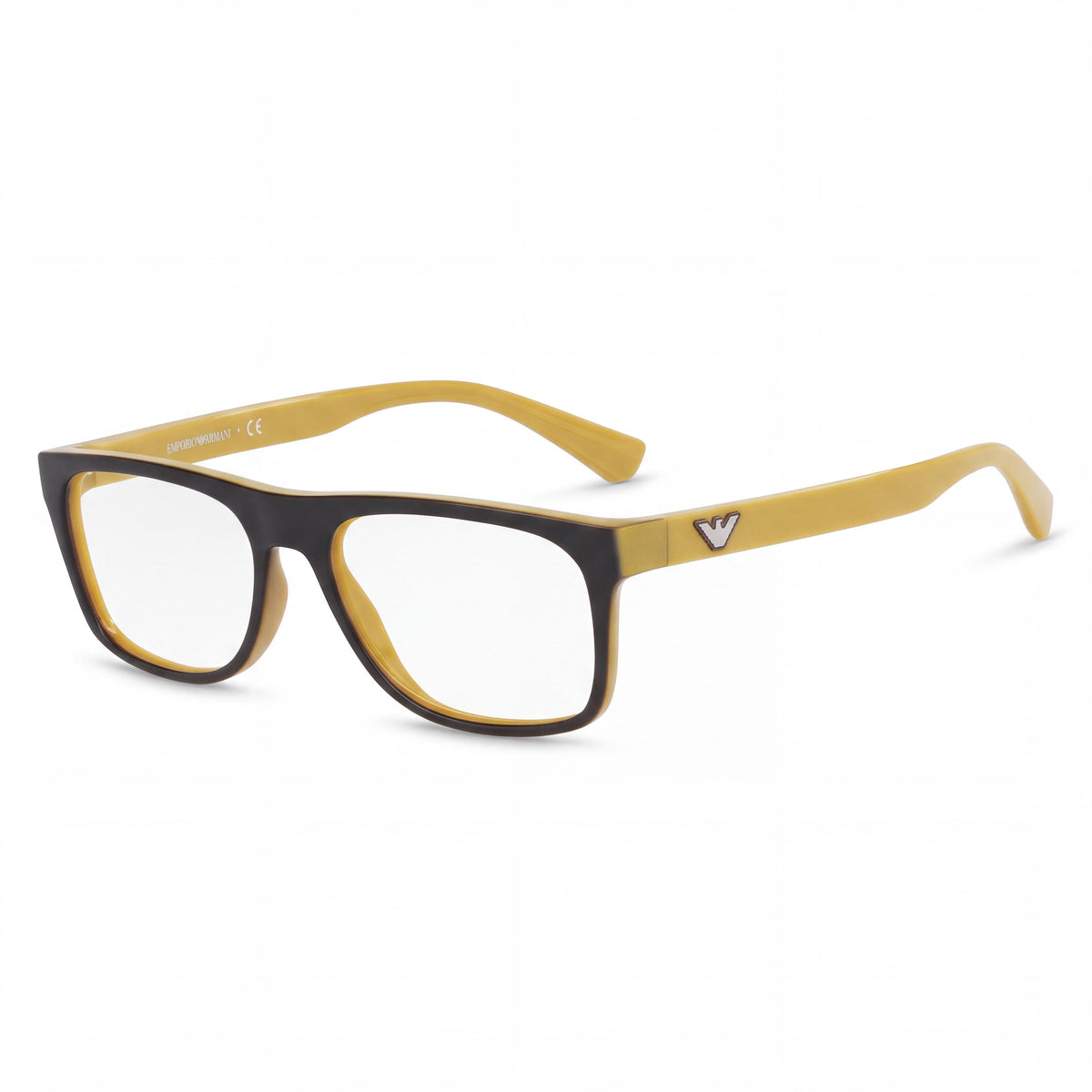 Emporio Armani Ea 3097 Men's Yellow Plastic Full Rim Square Eyeglasses 55mm, Photo 1