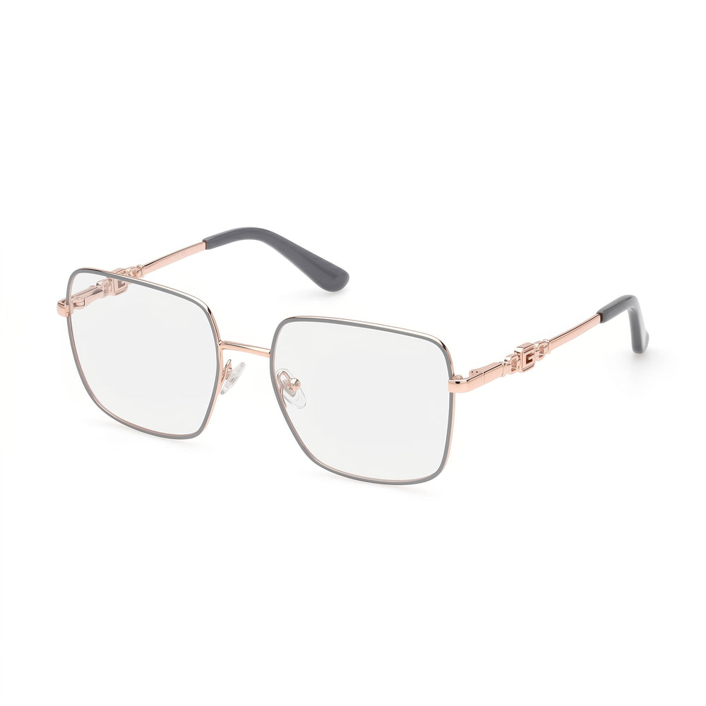 GUESS Gu2953 Montura de Gafas para Mujer de Metal Gris Brillante, Ancho de Lente 140, Ancho de Puente 17, Longitud de Patilla 46