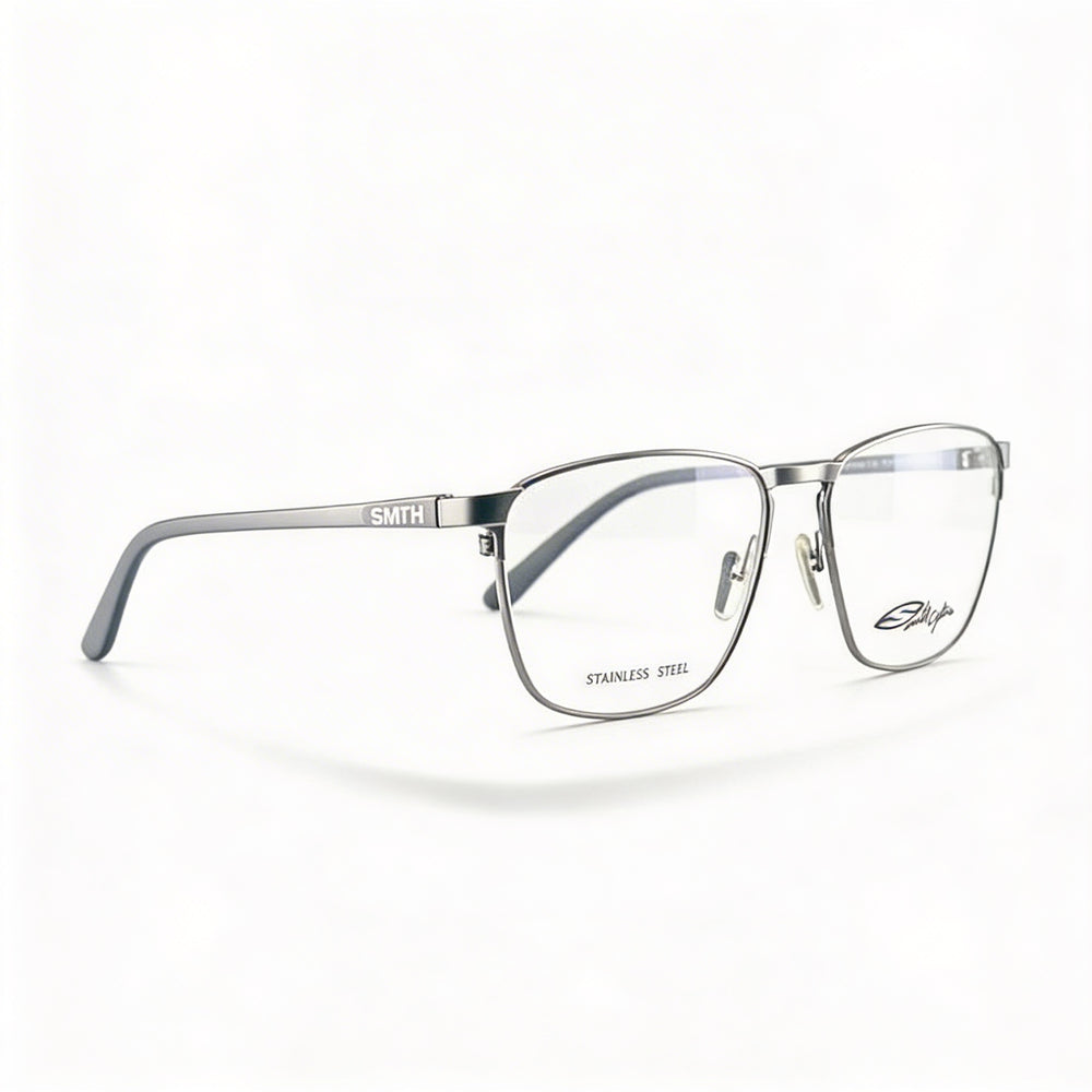 Smith Ralston Men's Square Metal Eyeglasses Matte Ruthenium Grey, Prescription Ready with Clear Demo Lenses 16-140mm