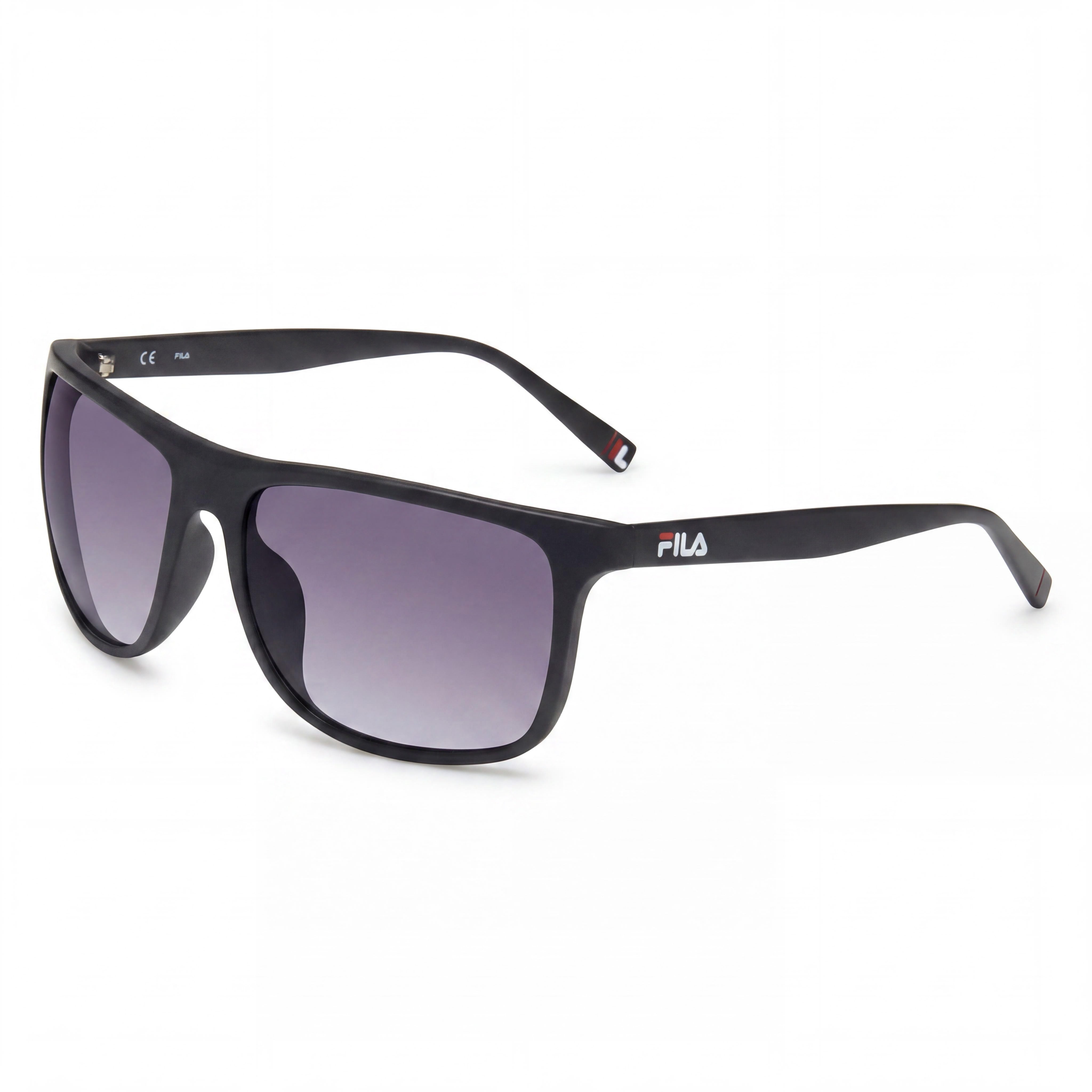 Gafas de sol casuales Fila para hombre con montura de plástico azul mate y lentes no polarizadas azul espejo con protección UV 59, Photo 1