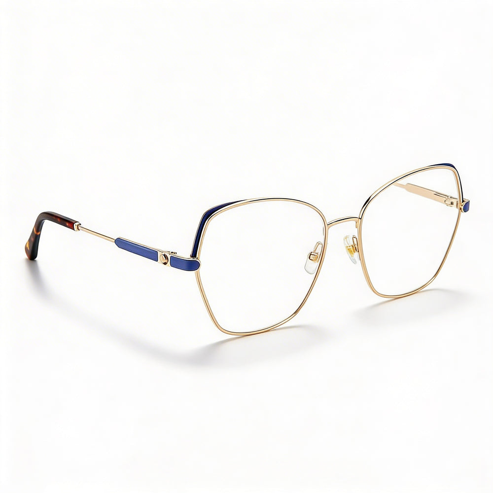 Kate Spade New York Gafas de sol polarizadas de policarbonato con montura de acetato azul y dorado casual para mujer 47.5mm