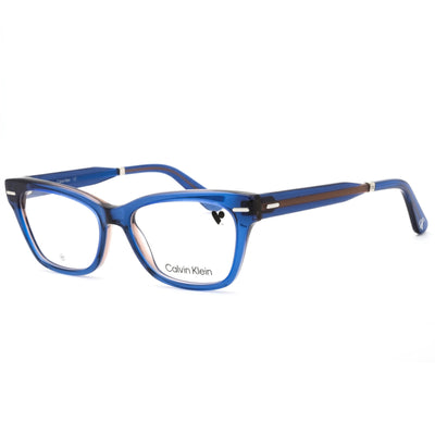 Gafas de sol unisex Calvin Klein CK23512 con montura metálica en azul nude y ancho de lente de 52 mm