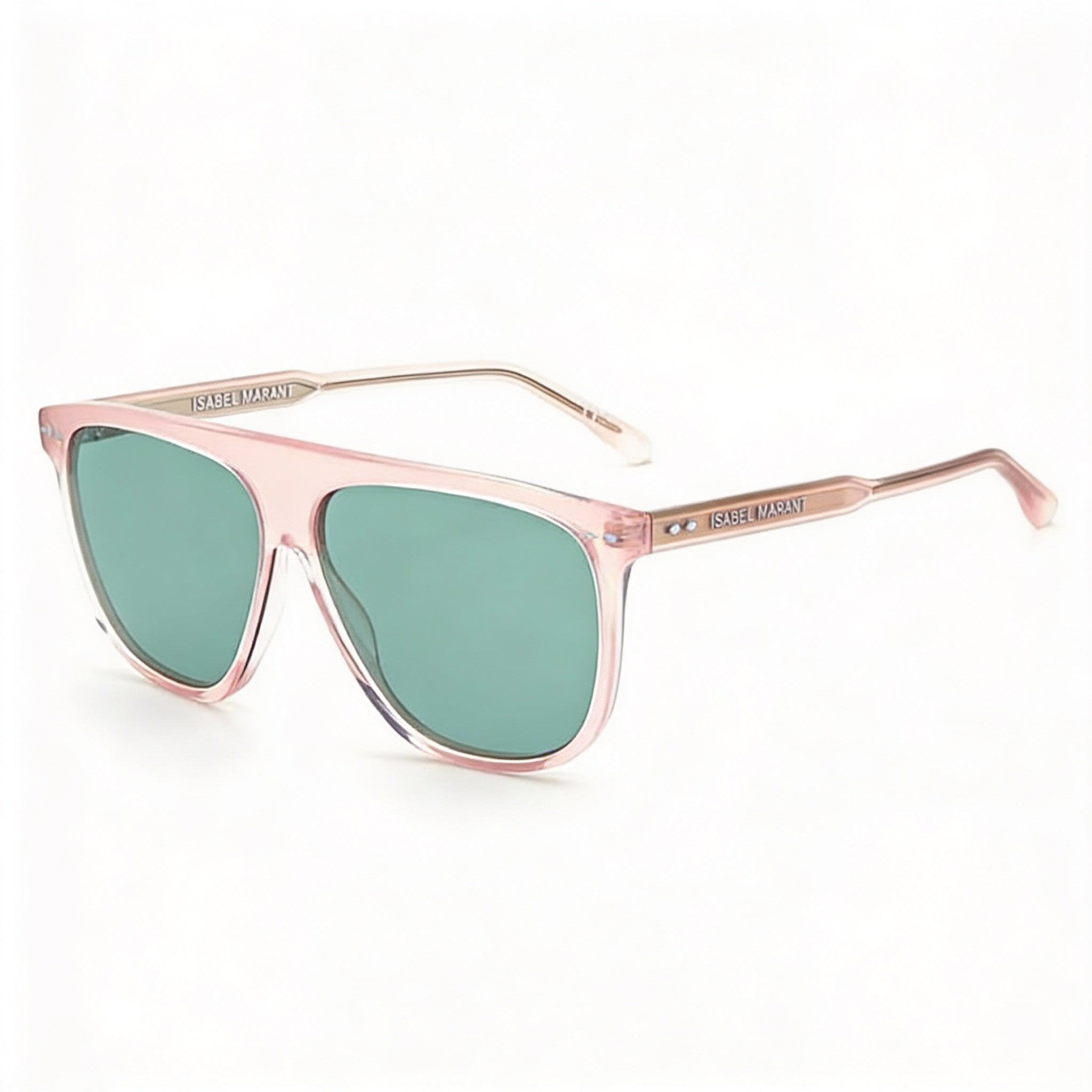 Isabel Marant Im0009s Women's Transparent Pink Plastic Frame Green Lens Sunglasses 61mm, Photo 1