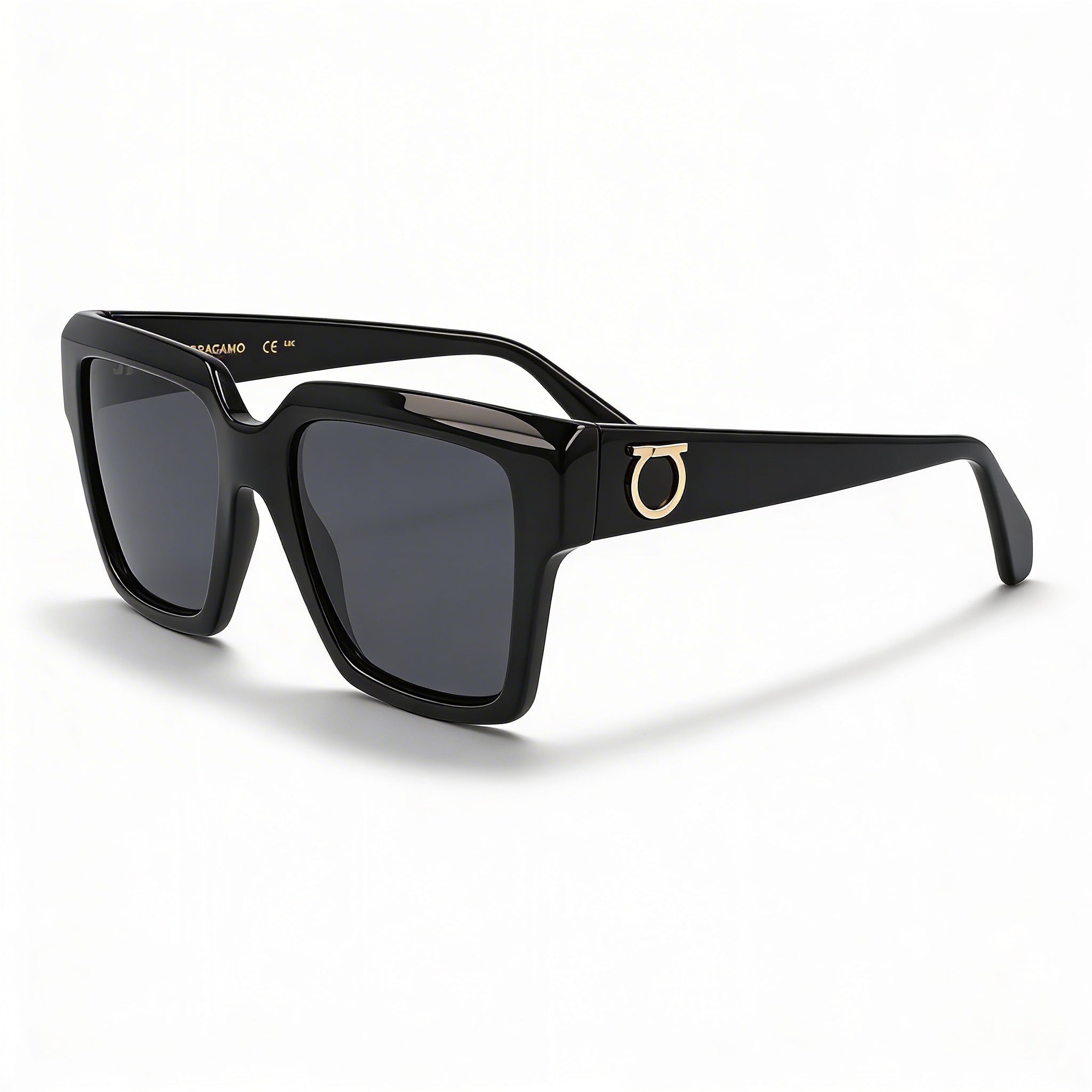 Gafas Ferragamo Sf2014s de Acetato Negras y Blancas para Mujer con Lentes Negras sin Aumento 54mm, Photo 1