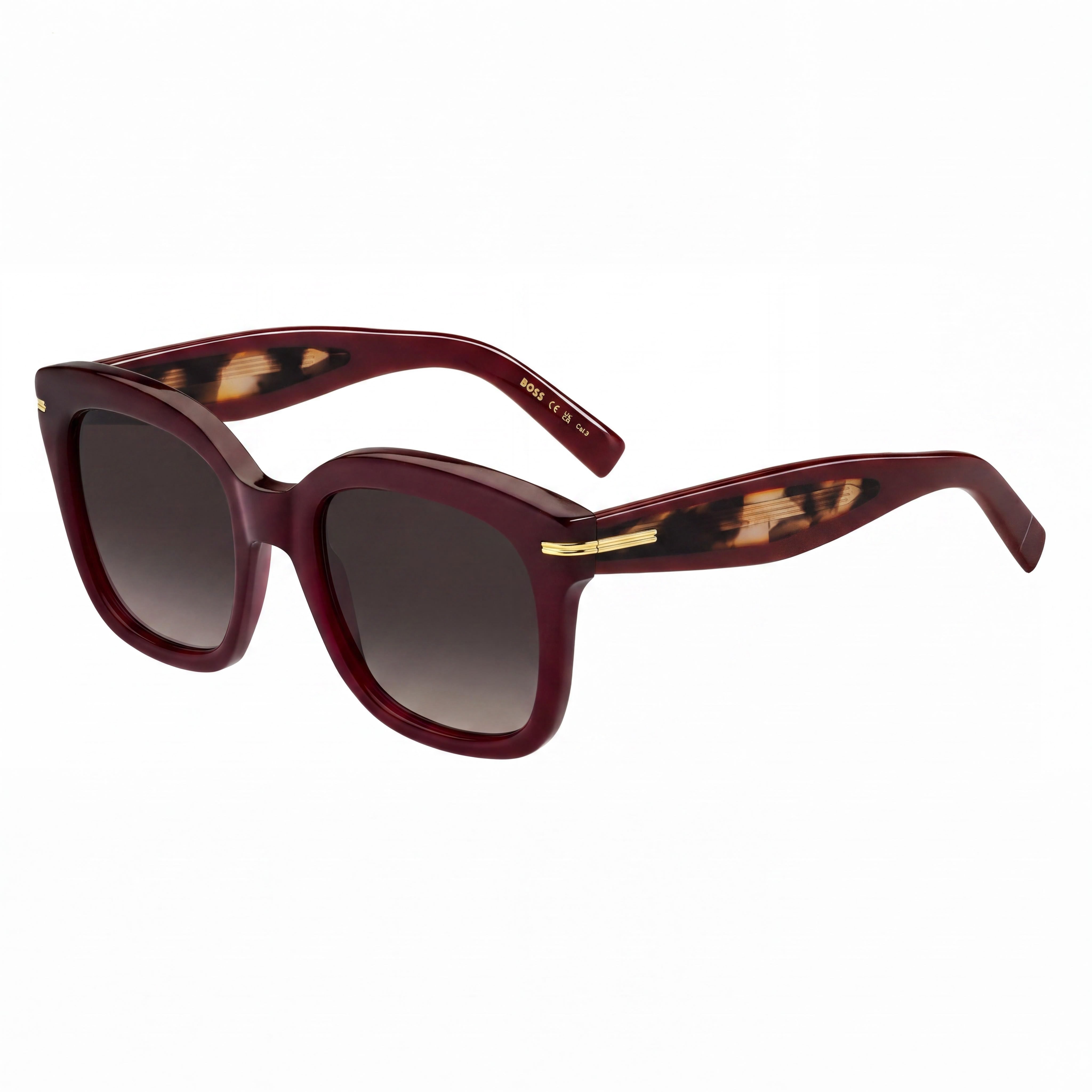 Hugo Boss Casual Men's Multicolour Acetate Frame Non-Polarized Sunglasses with Brown Shaded Polycarbonate Lenses 53-21-145, Photo 1