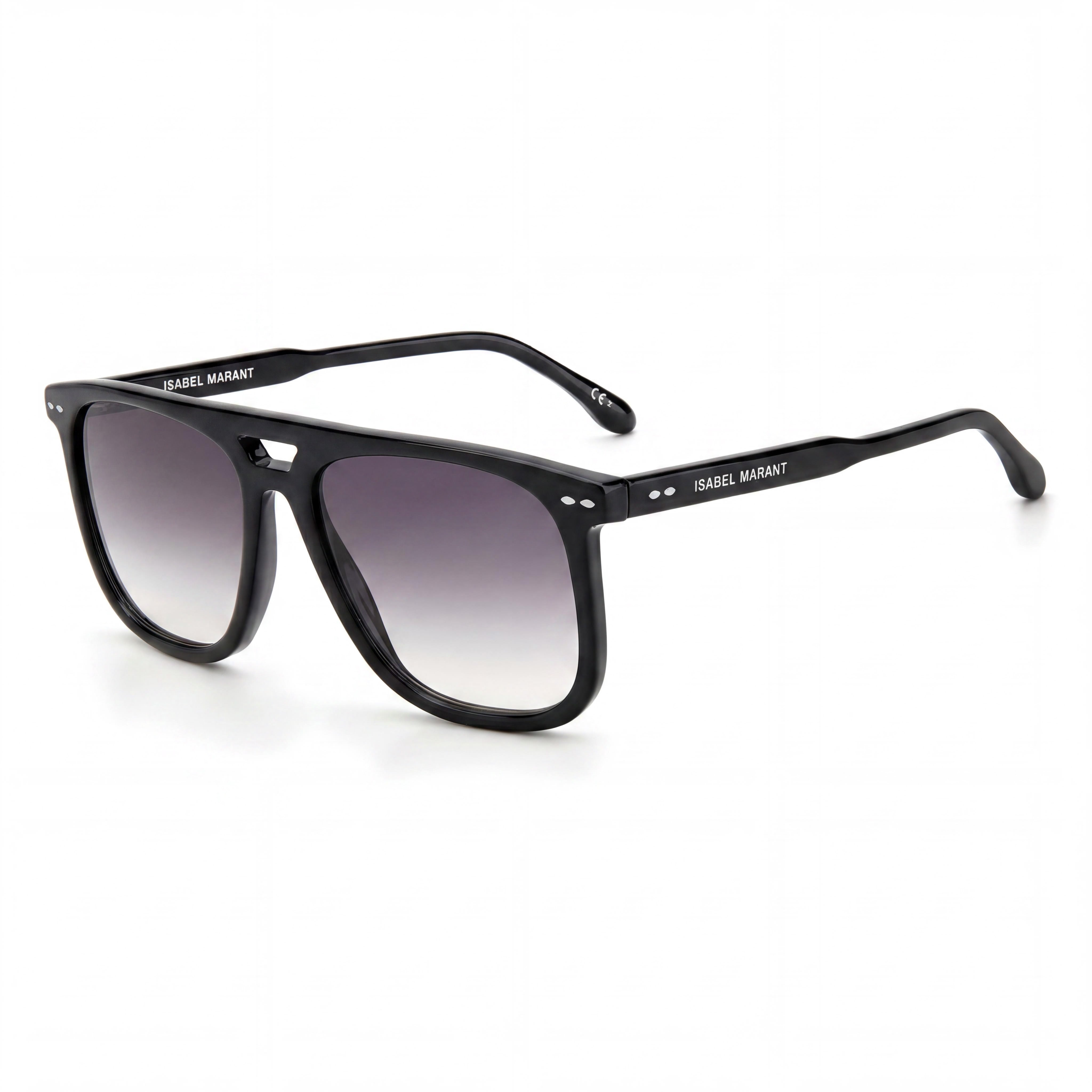 Isabel Marant Classic Women's Black Acetate Gradient Grey Non-Polarized Sunglasses 56mm, Photo 1