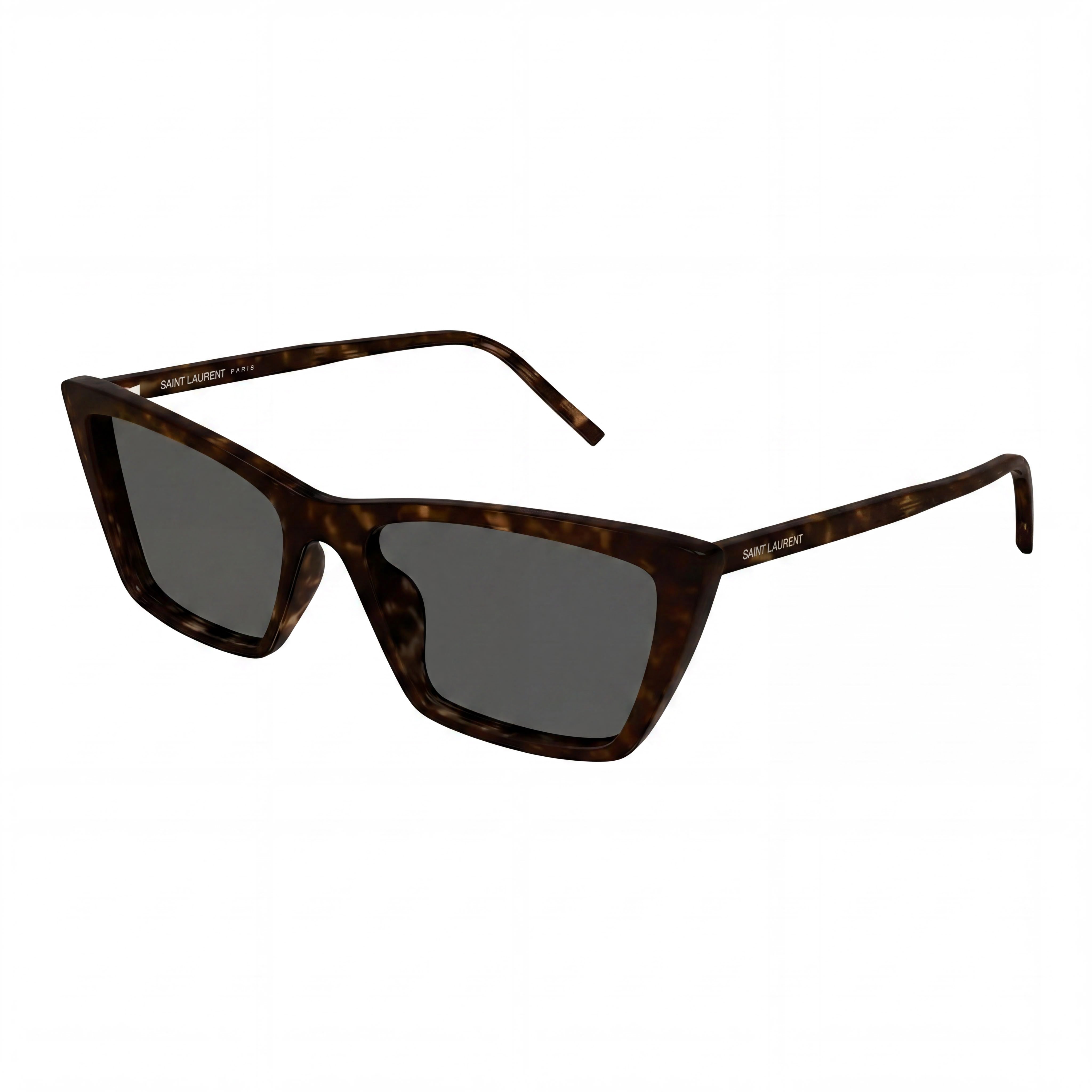 Gafas de sol Saint Laurent para mujer, montura gris Havana beige con lentes plateadas polarizadas con protección UV de 54 mm, Photo 1