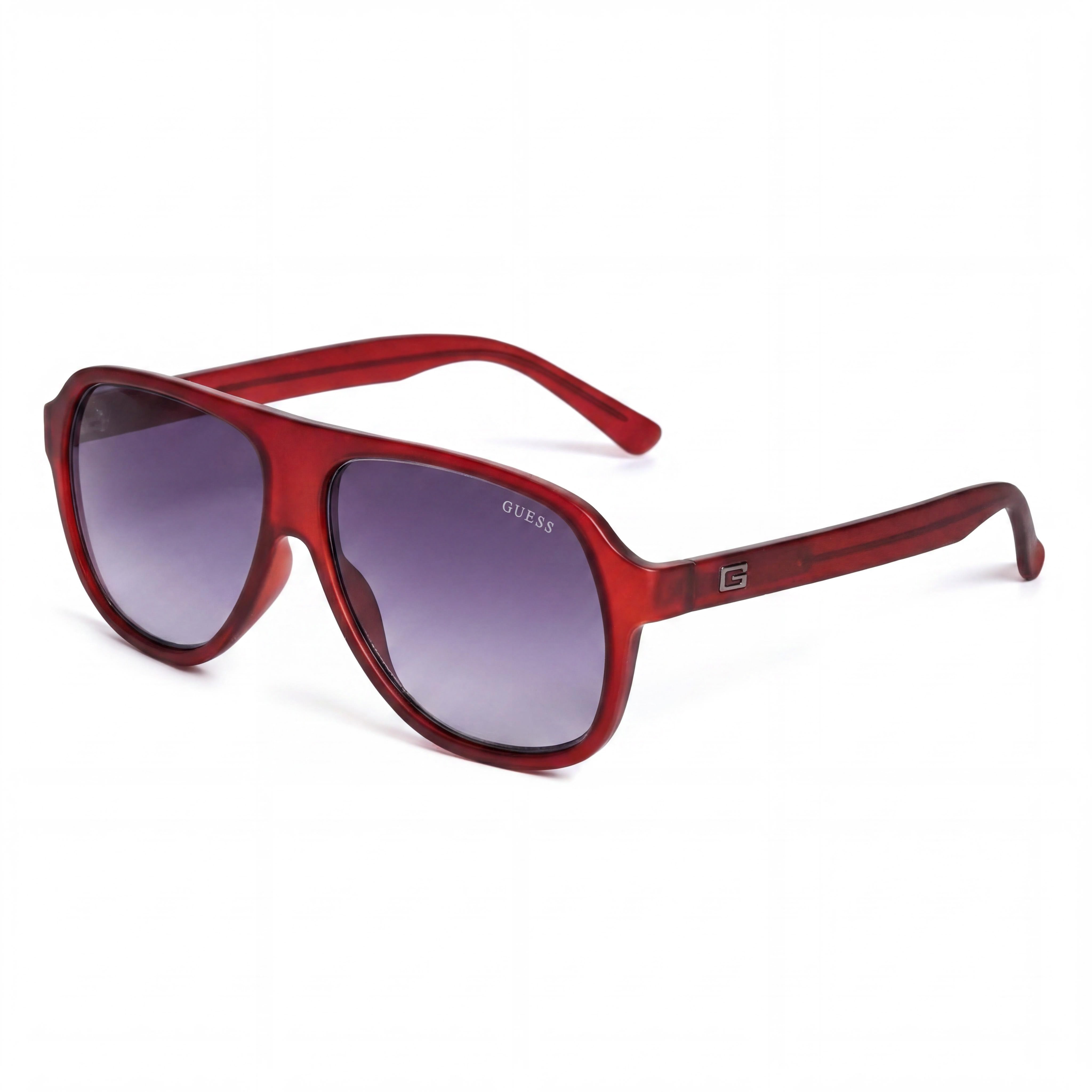 Gafas de sol Guess Classic para hombre, polarizadas, con montura de plástico en color burdeos y rojo, resistentes a arañazos y 100 % de protección UV., Photo 1