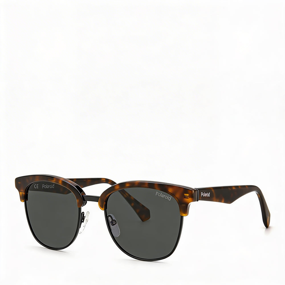 Polaroid PLD 2114/S/X Unisex Square Havana Black Stainless Steel UV Protection Sunglasses 53mm