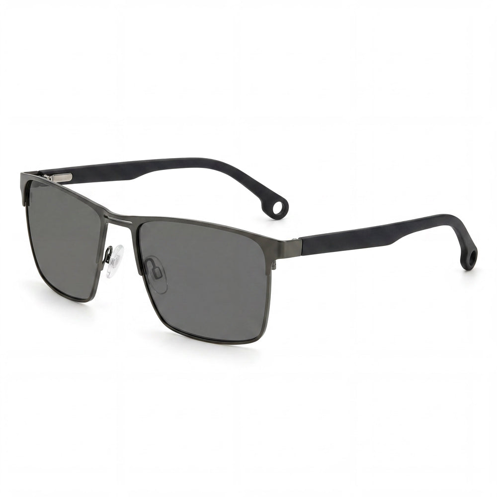 Gafas Chesterfield Classic unisex con montura metálica en Cam9 con lentes de policarbonato grises, tamaño 62-17-150