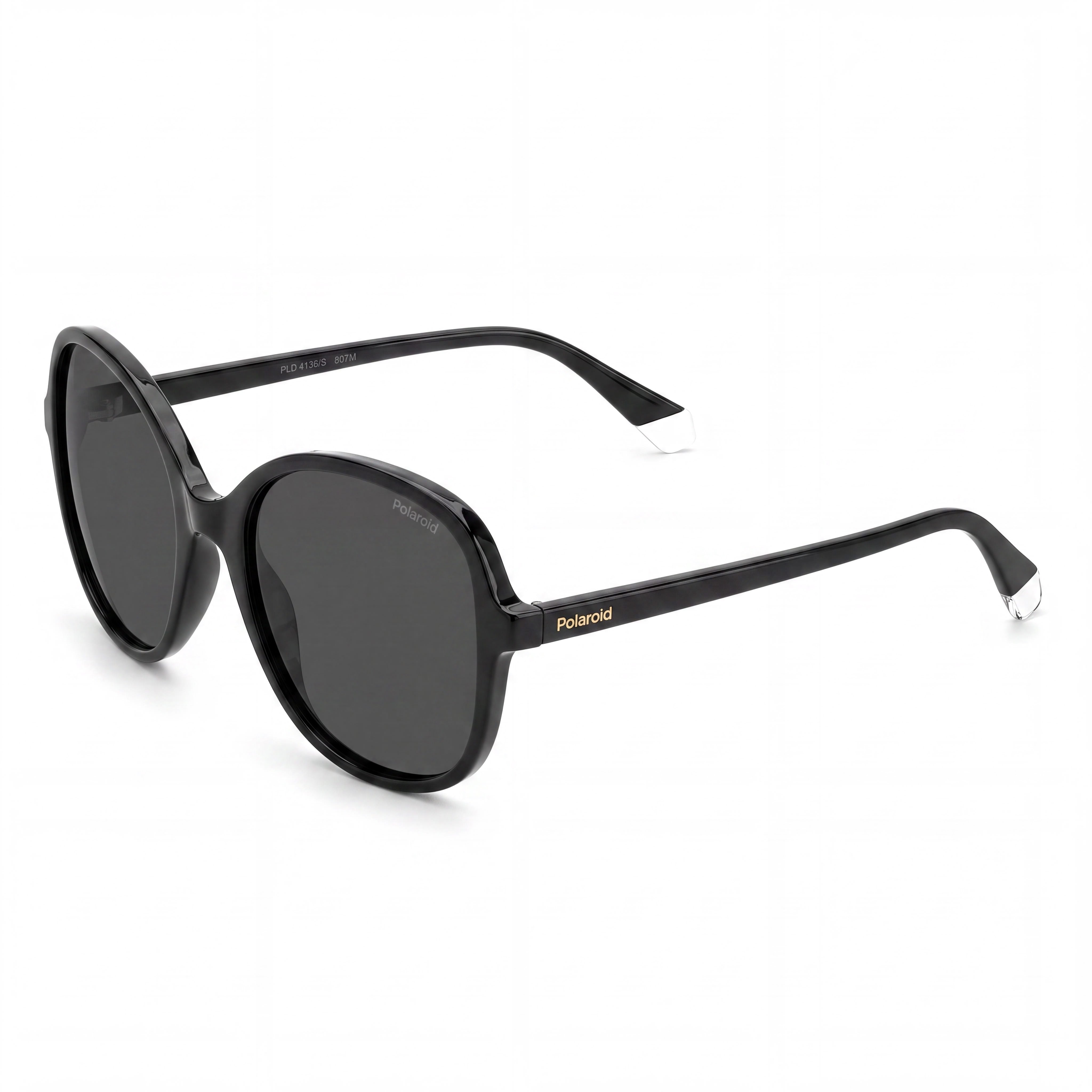 Polaroid Pld 4136/S Women's Black Polycarbonate Frame Grey Polycarbonate Lens UV Protection 54mm, Photo 1