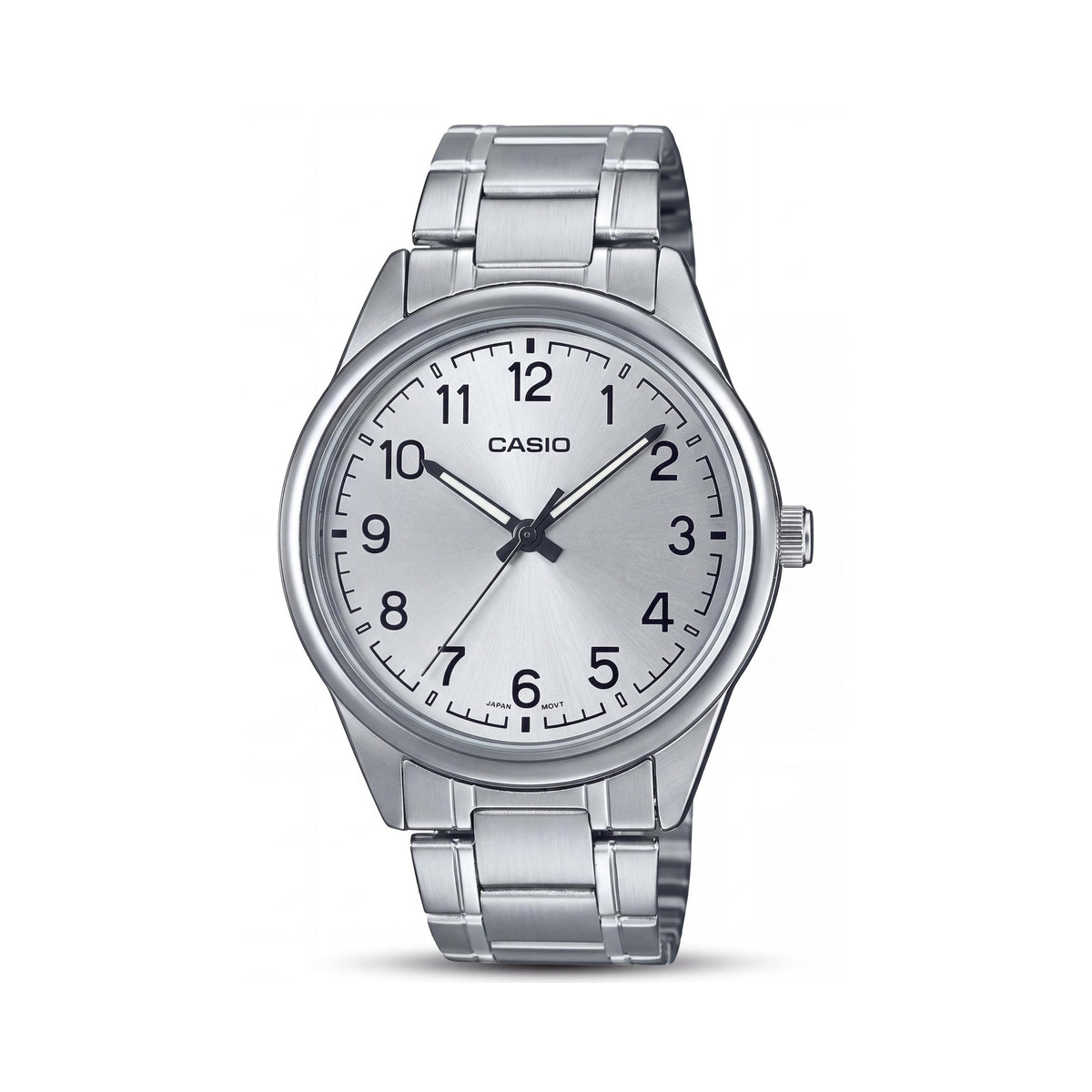 Casio Enticer Men MTP-V005D-7B4UDF Silver Dial Stainless Steel Bracelet Water Resistant Watch, Photo 1